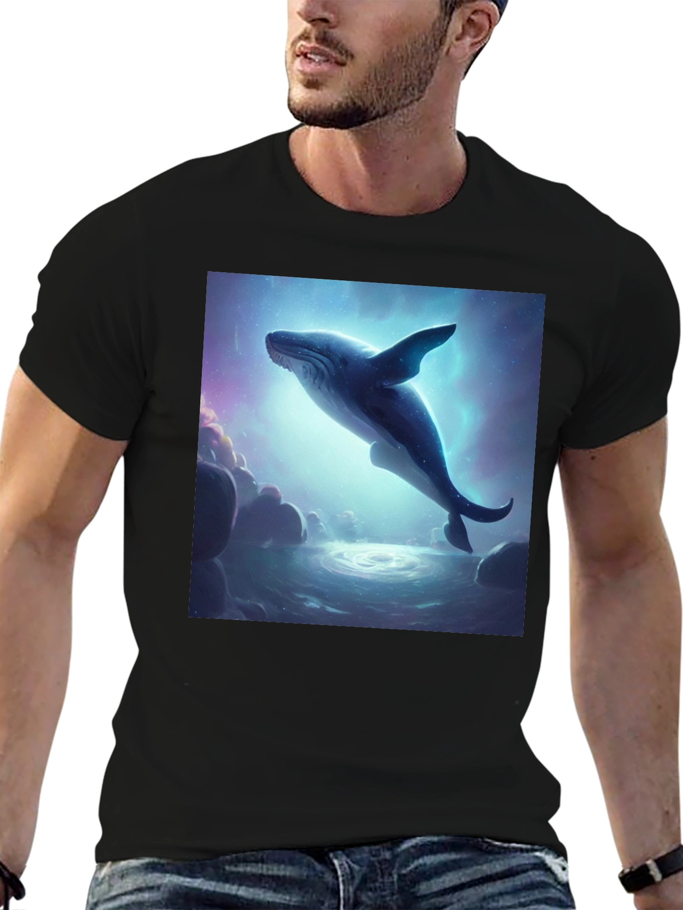 Whale Dream Black T-Shirt