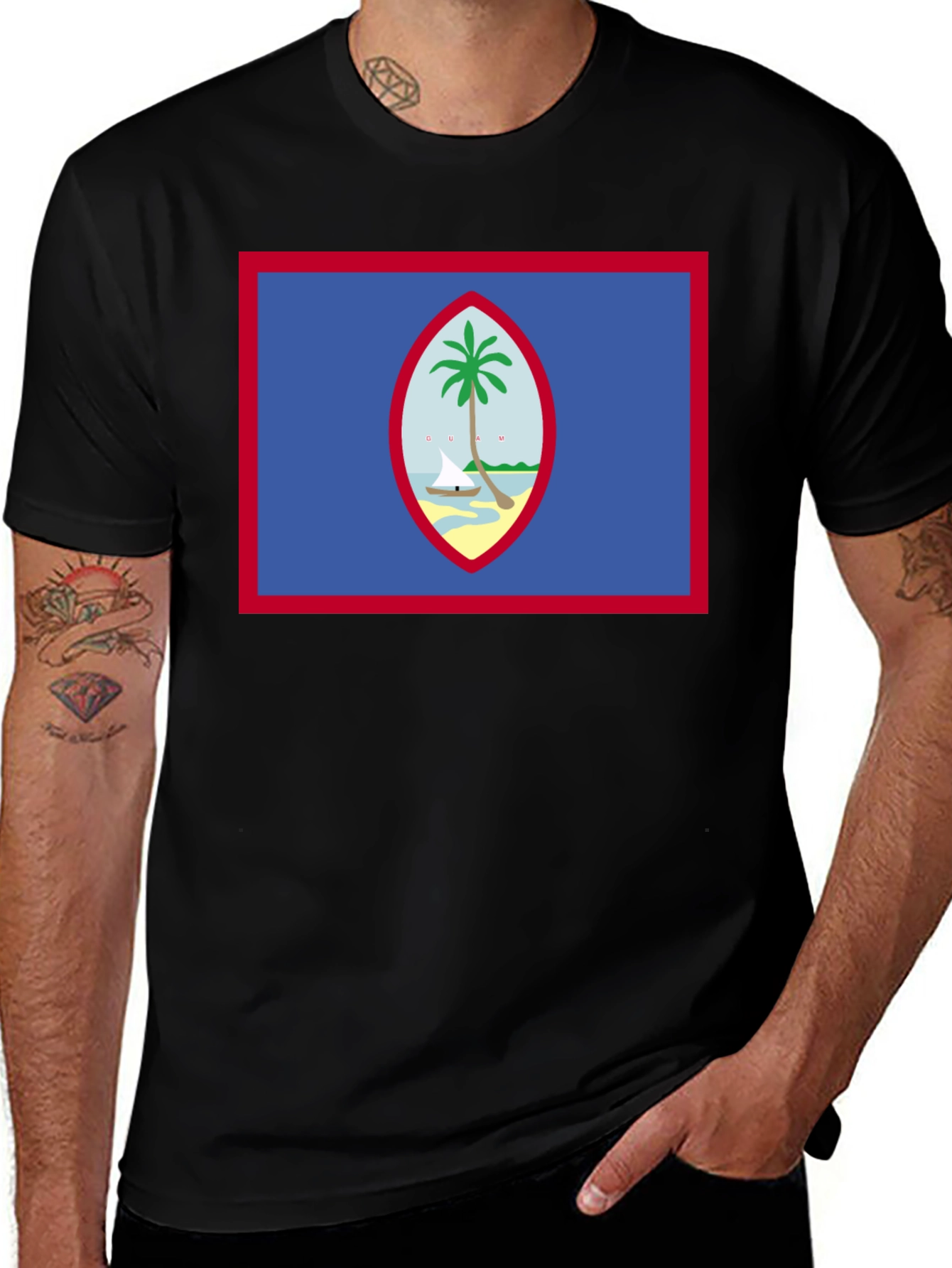 Guam Flag T-Shirt - Island Pride Black Tee