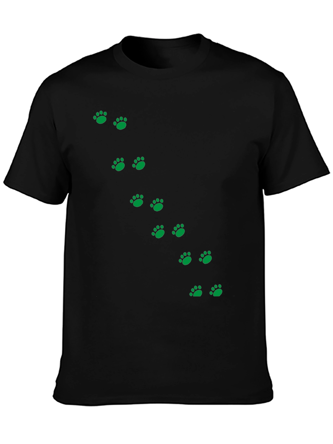 Black Paw Print T-Shirt - Casual Style