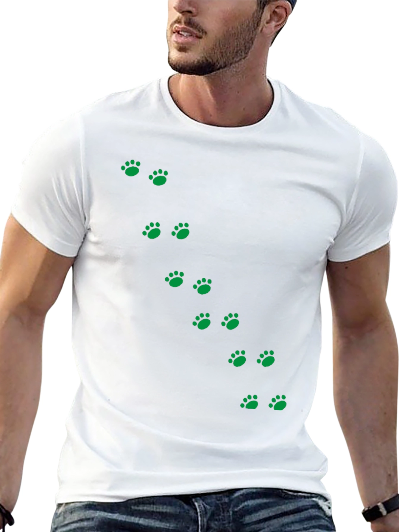 Black Paw Print T-Shirt - Casual Style