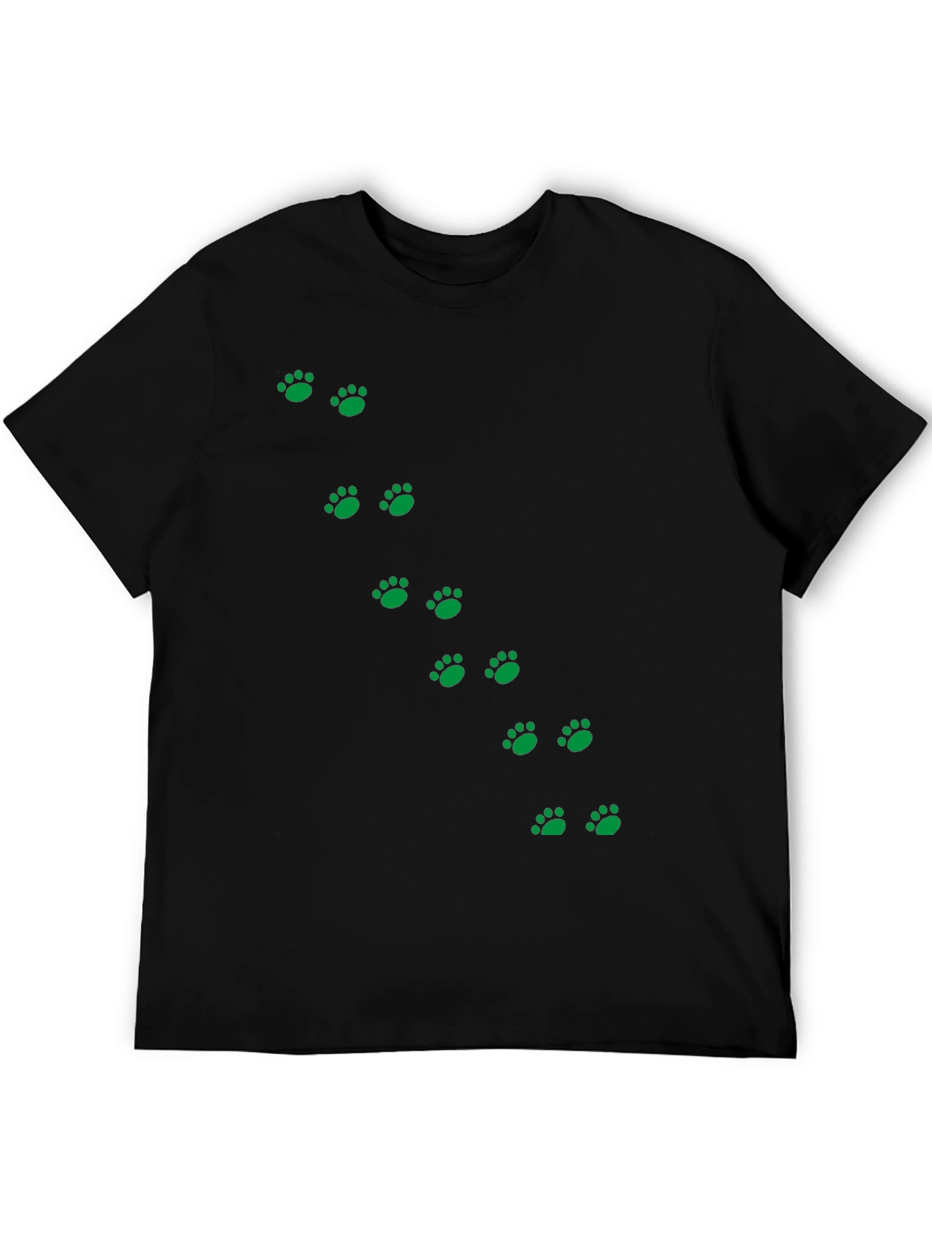 Black Paw Print T-Shirt - Casual Style