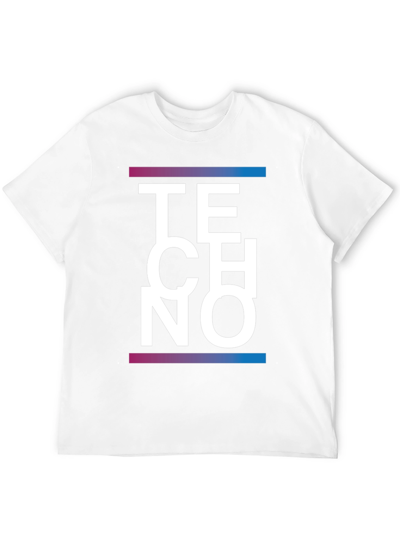 Techno Graphic Print Black T-Shirt