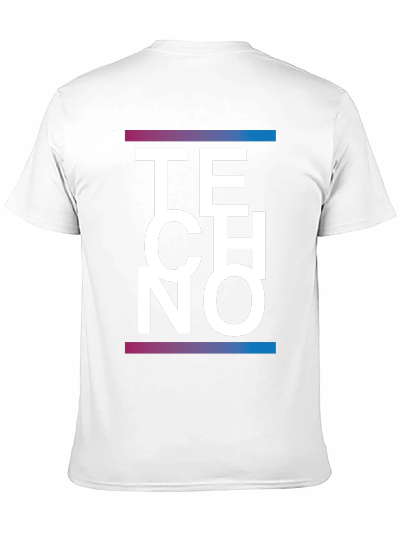 Techno Graphic Print Black T-Shirt