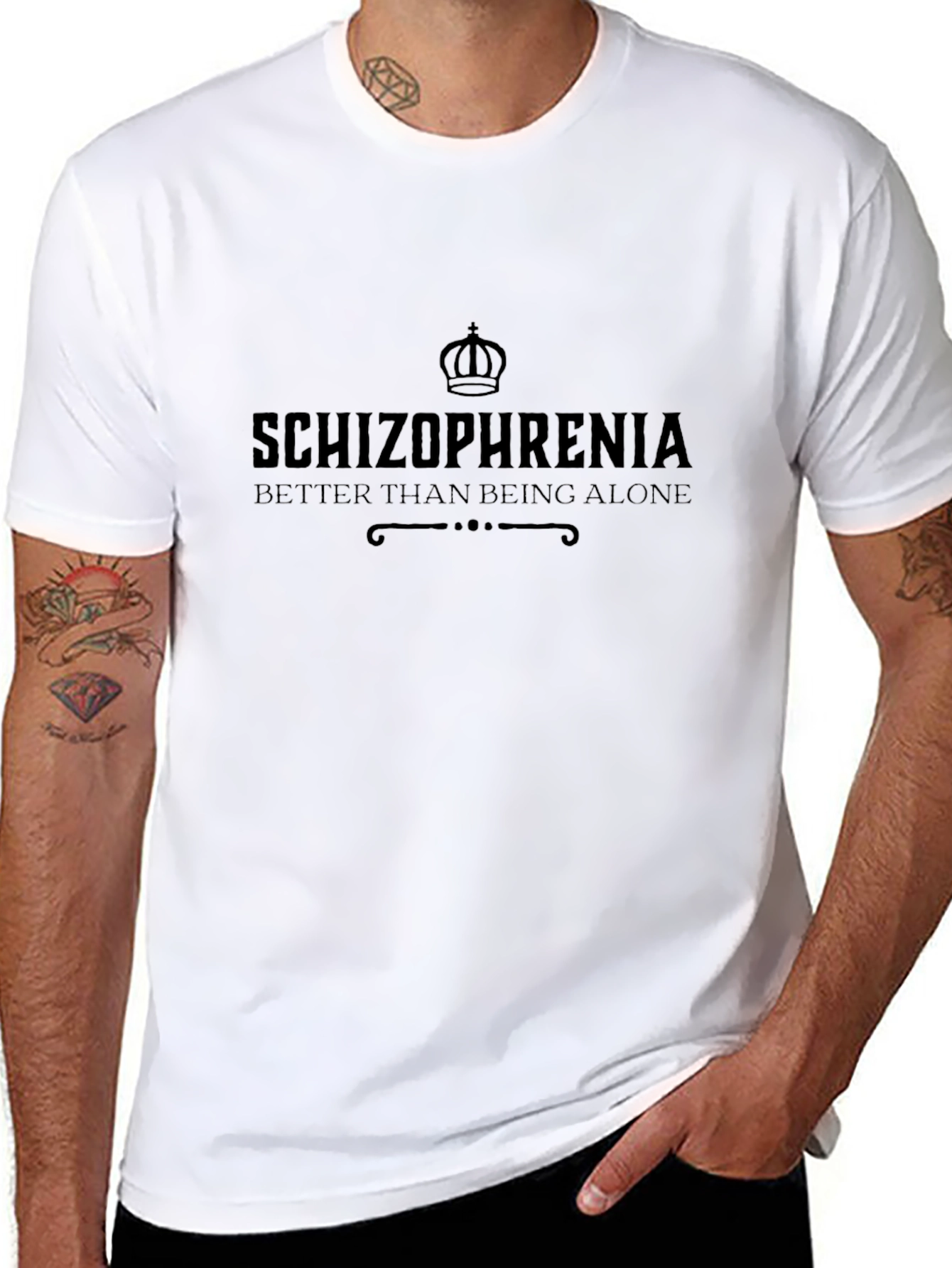 Schizophrenia Funny Graphic Novelty Tee