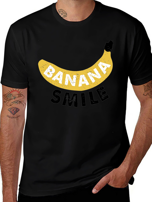 Banana Smile Black Graphic Tee