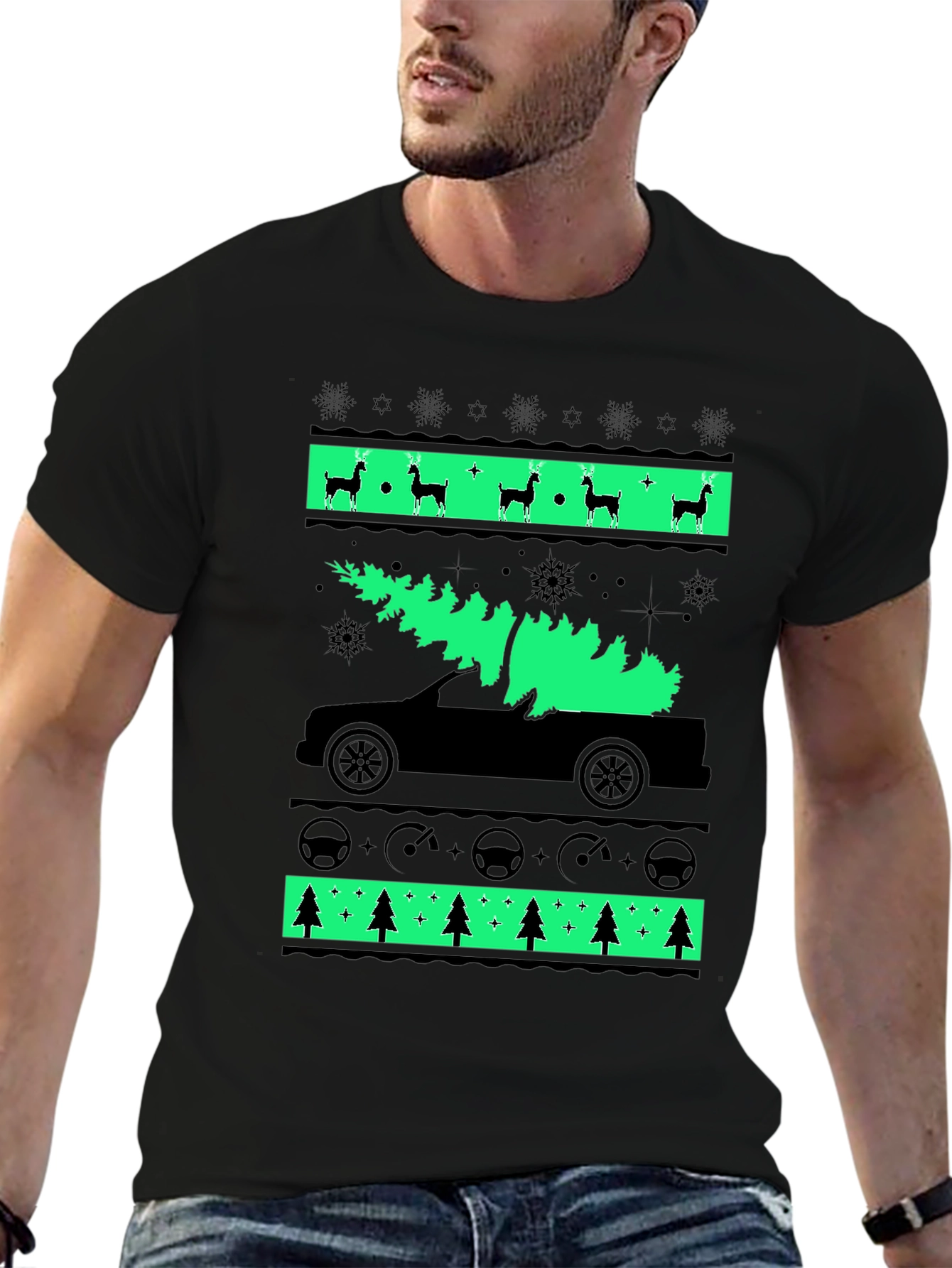 Christmas Tree Car T-Shirt