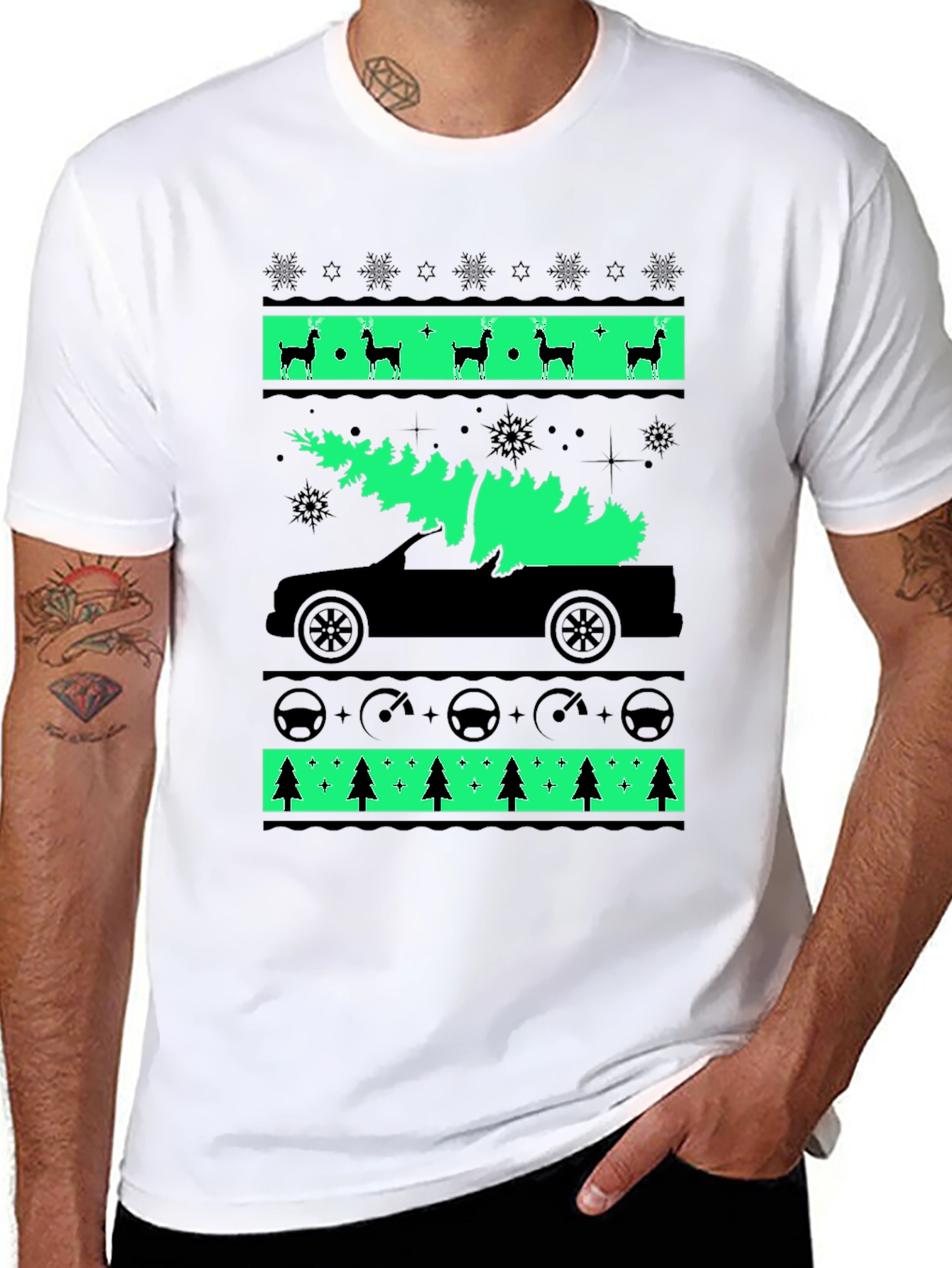 Christmas Tree Car T-Shirt
