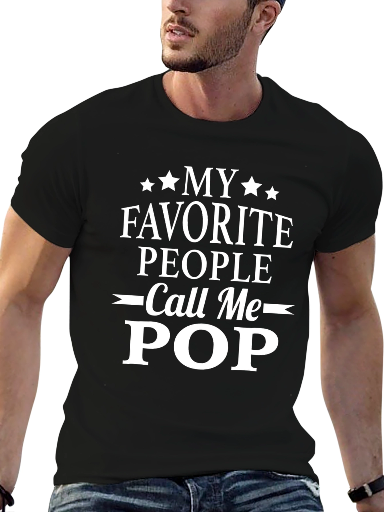 My Favorite People Call Me Pop Black T-Shirt