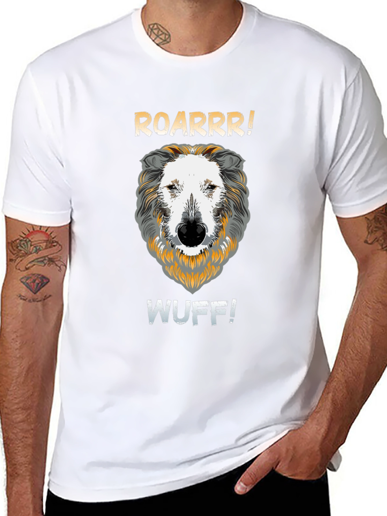 Roarrr Wuff Dog T-Shirt