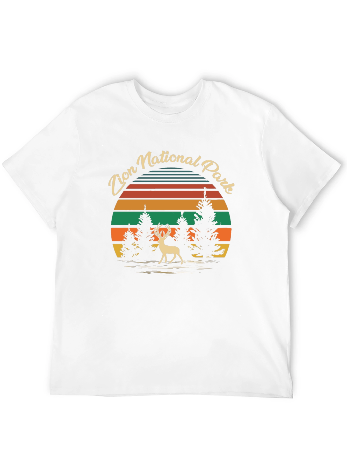 Zion National Park Deer Graphic Tee - Black