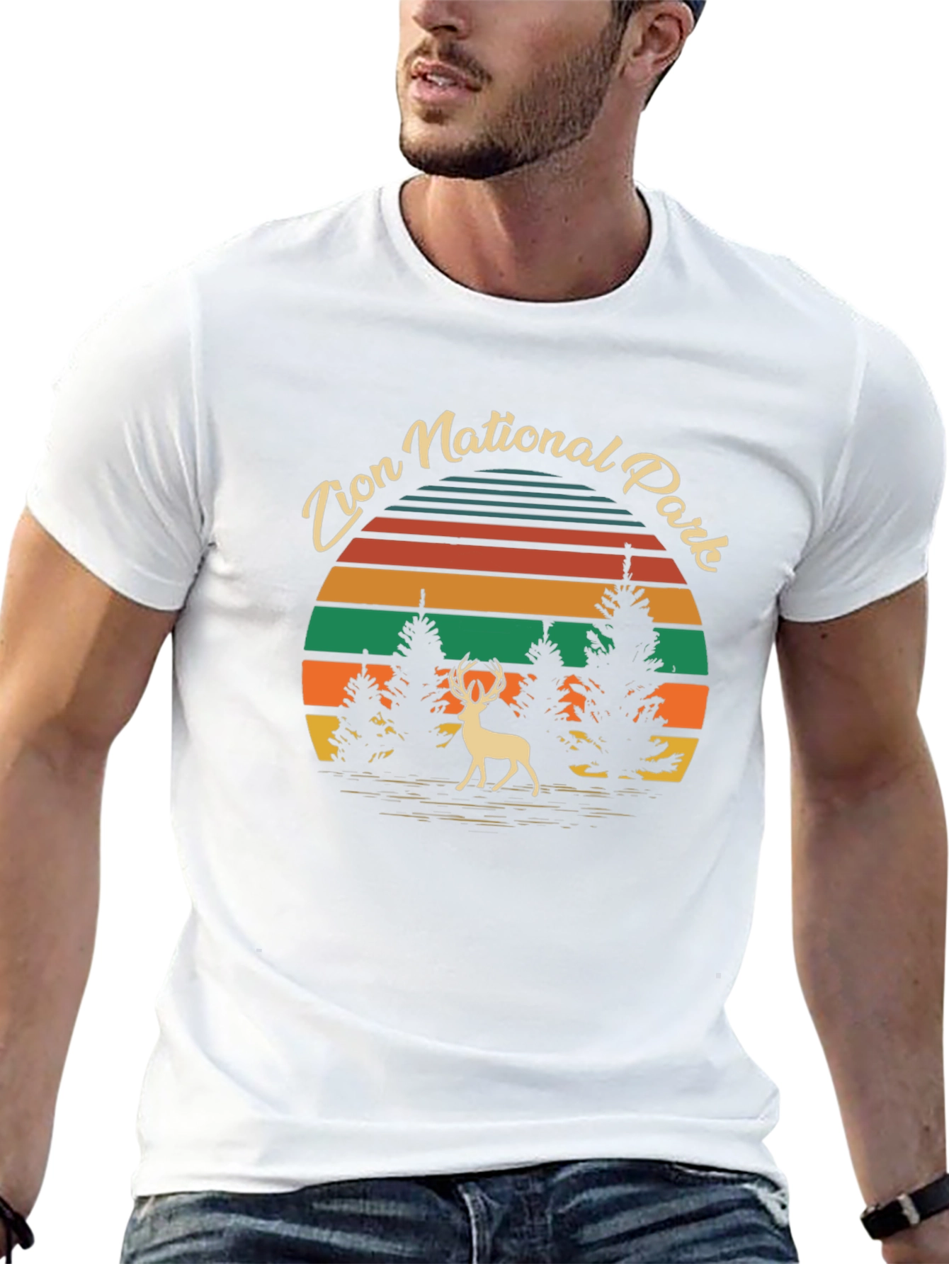 Zion National Park Deer Graphic Tee - Black