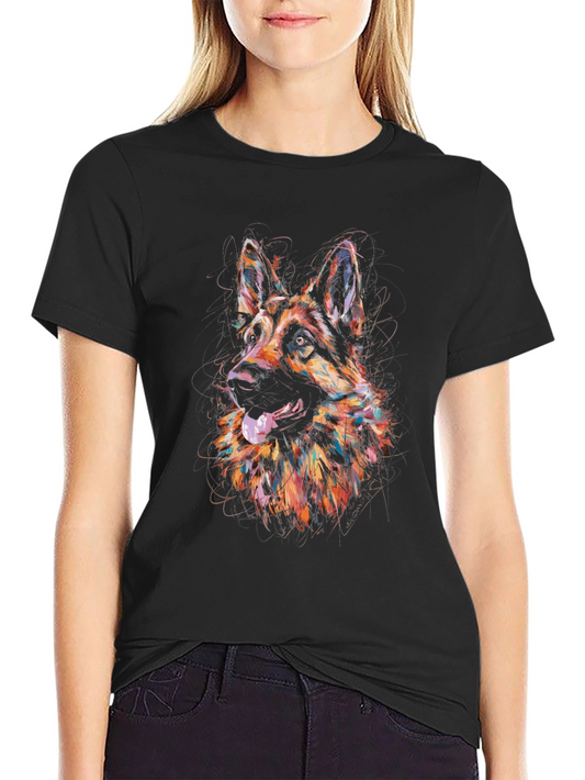 German Shepherd Art Graphic Tee