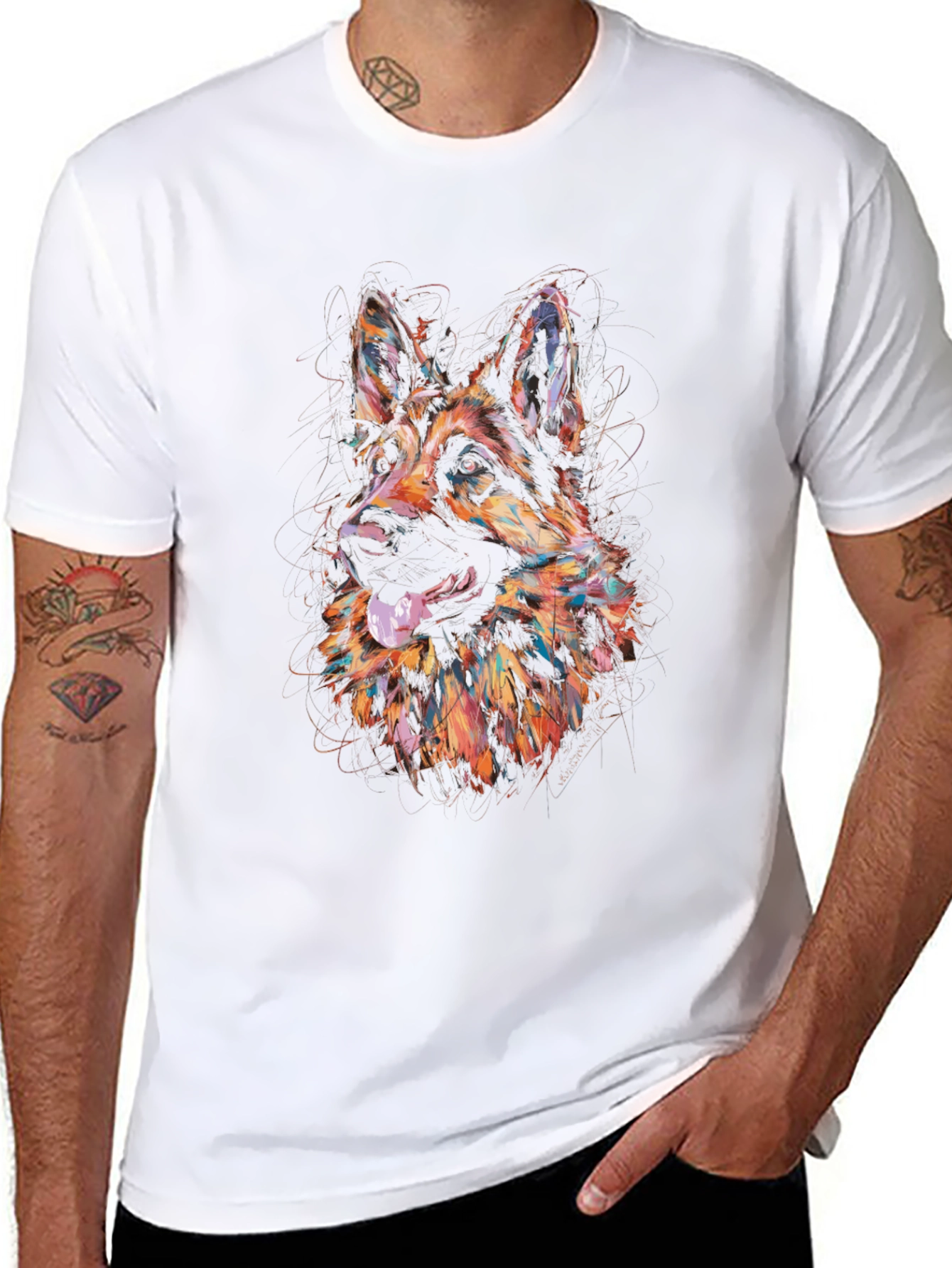 German Shepherd Art Graphic Tee