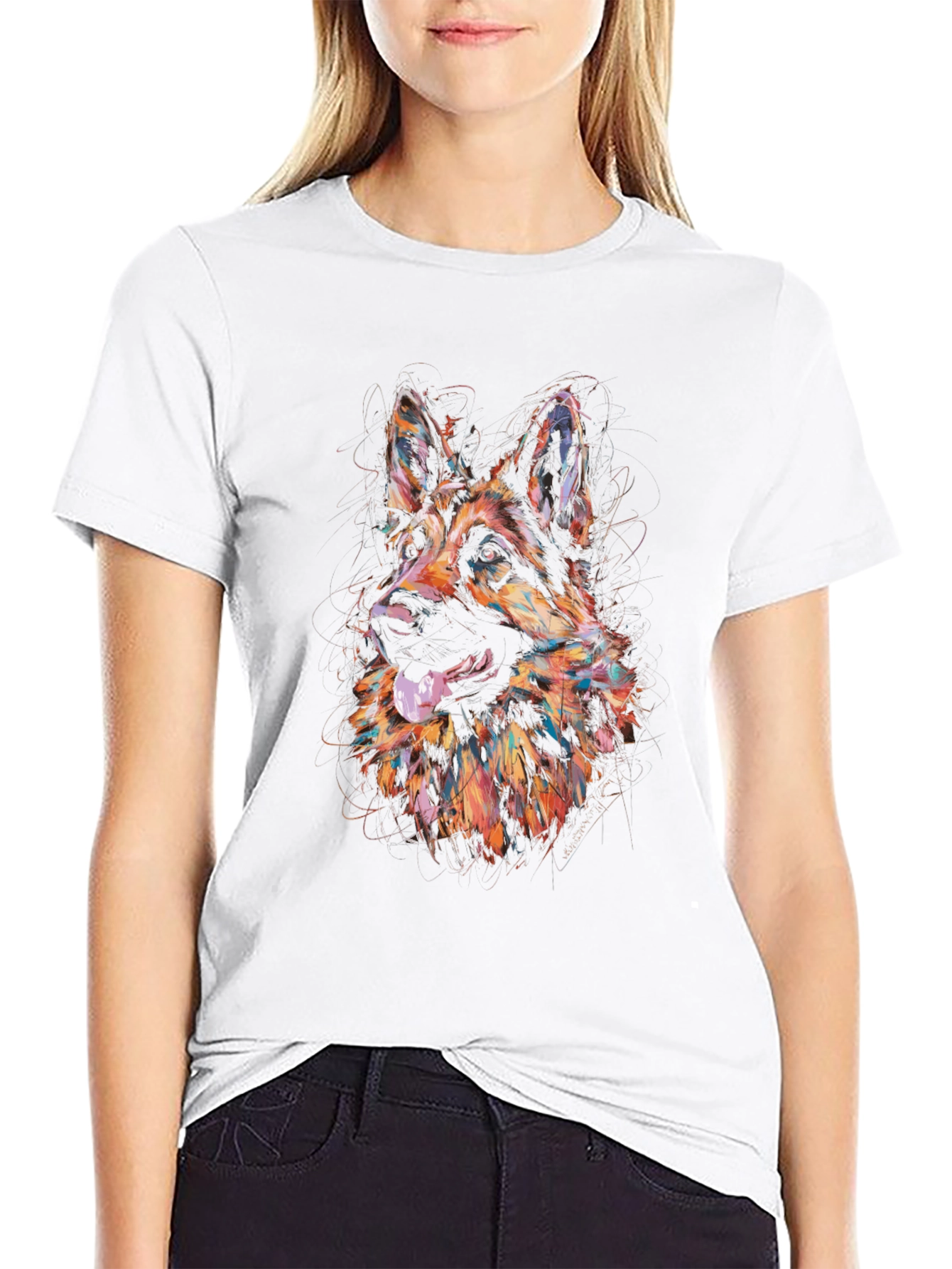 German Shepherd Art Graphic Tee