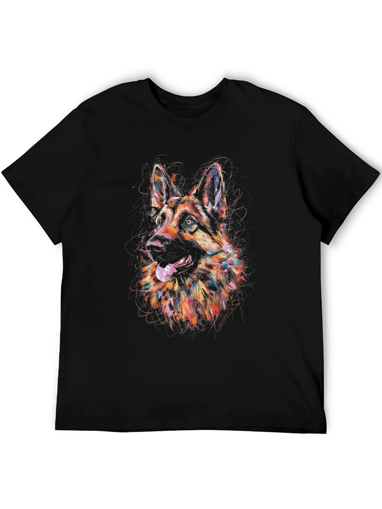 German Shepherd Art Graphic Tee