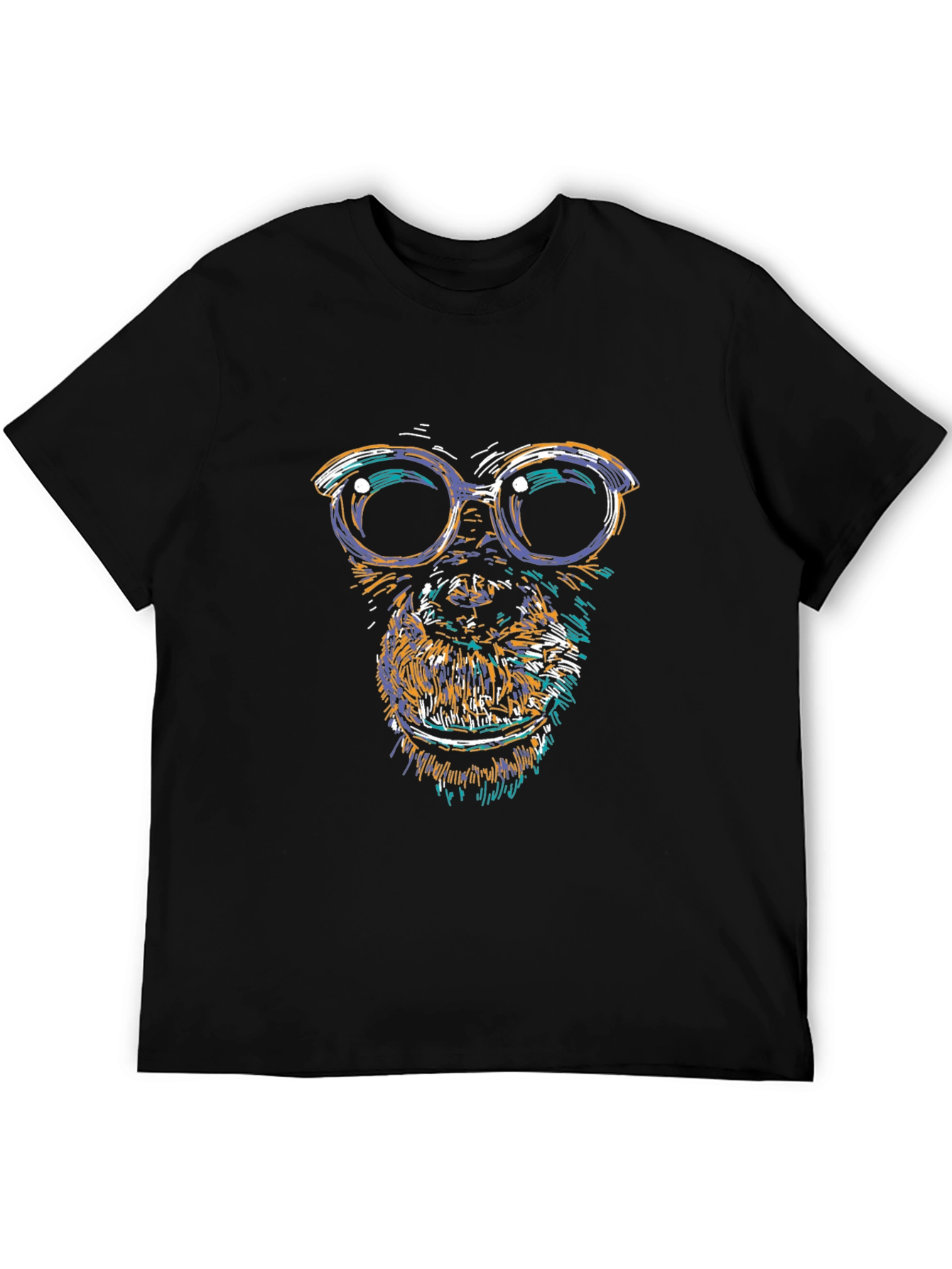 Cool Ape Graphic Tee - Black Cotton Blend