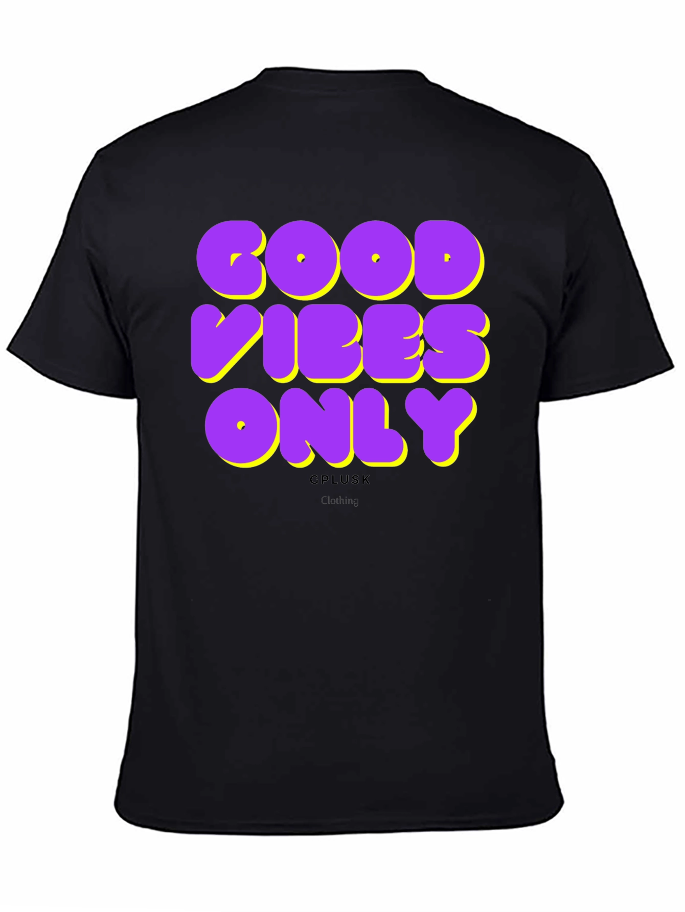 Good Vibes Only Graphic Print Black T-Shirt