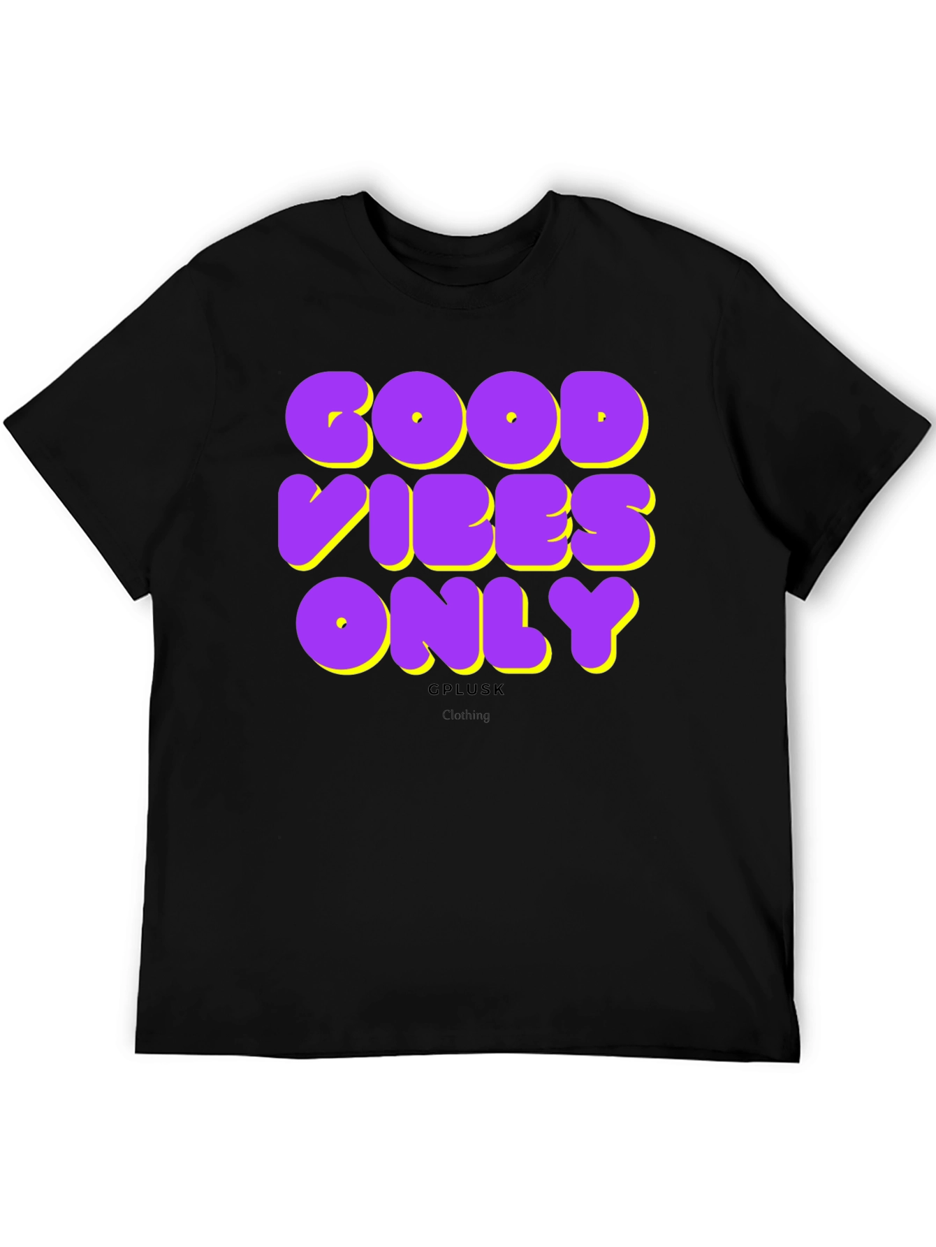 Good Vibes Only Graphic Print Black T-Shirt
