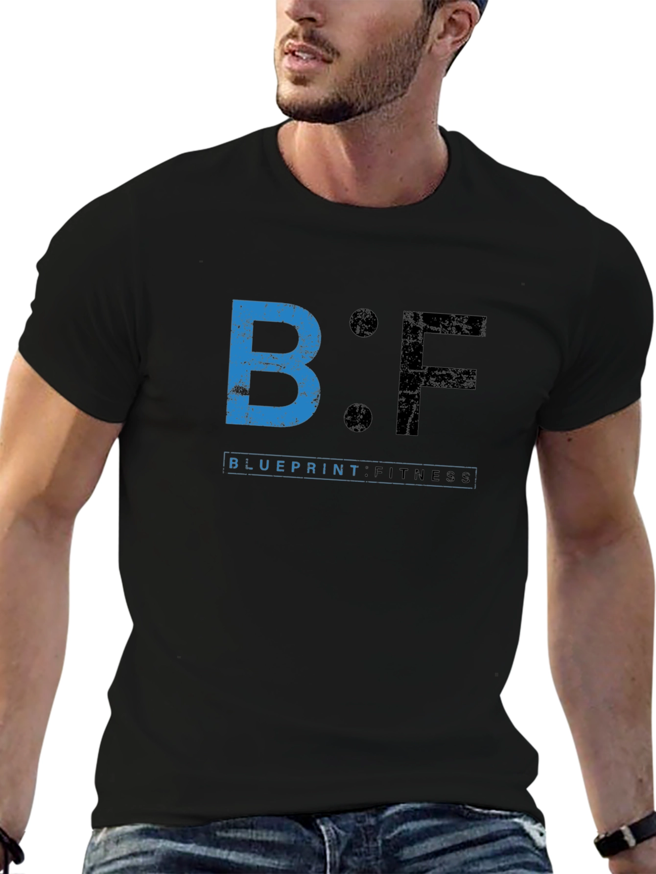Blueprint Fitness Graphic T-Shirt - Stylish Gym Apparel