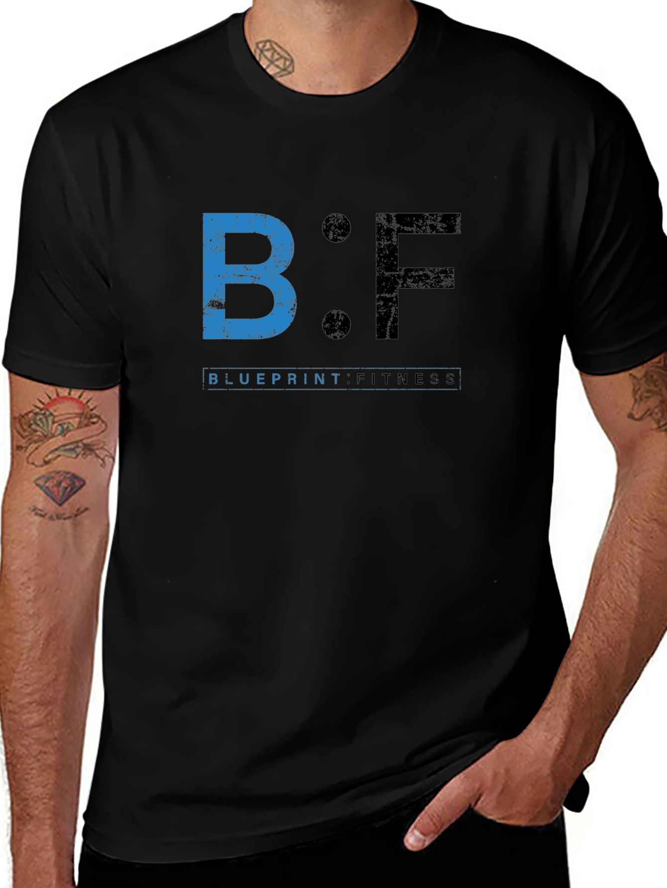 Blueprint Fitness Graphic T-Shirt - Stylish Gym Apparel