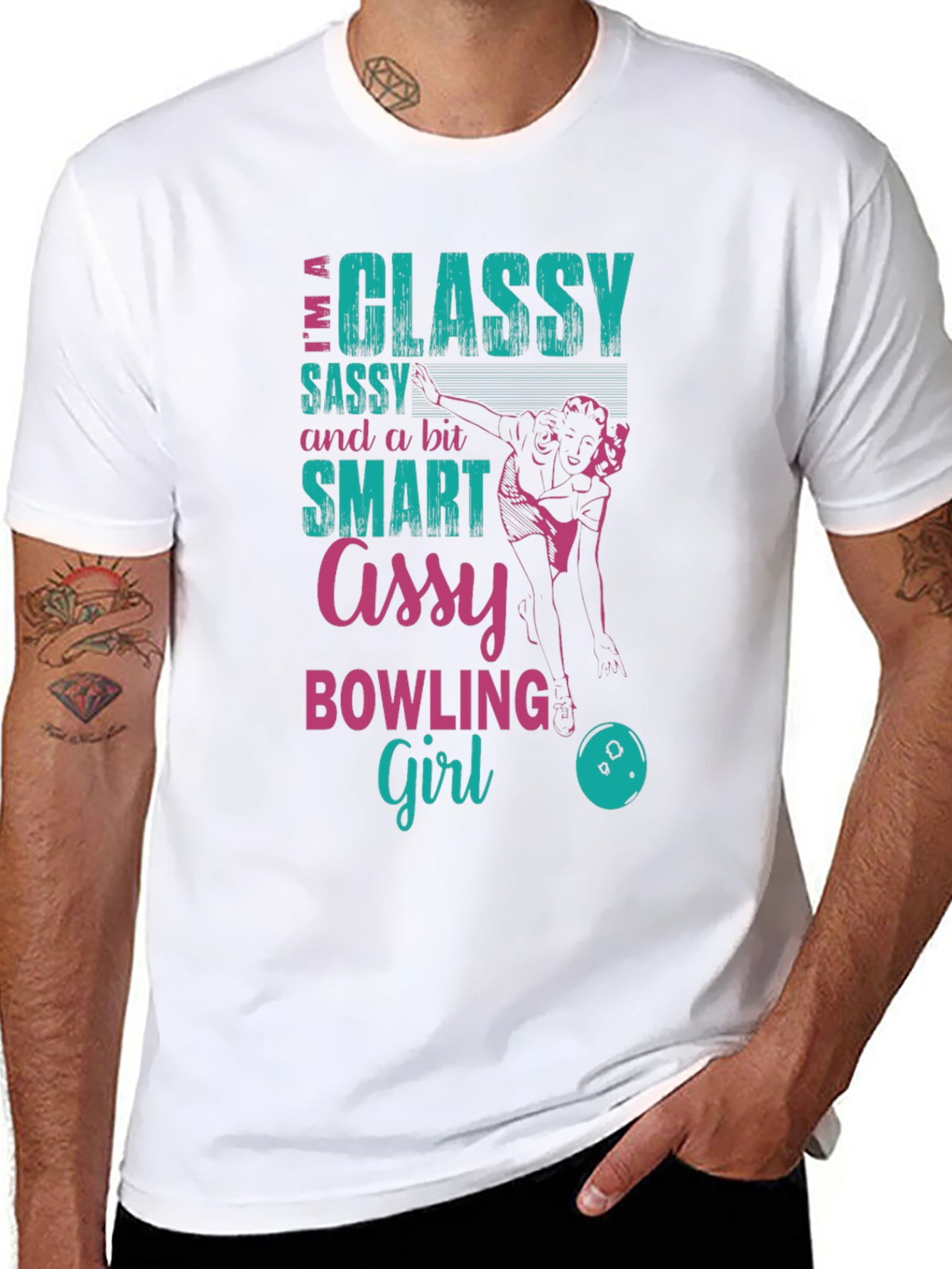 Classy Sassy Bowling Girl T-Shirt
