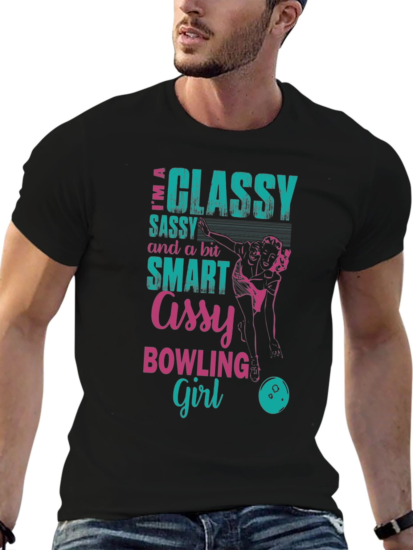 Classy Sassy Bowling Girl T-Shirt
