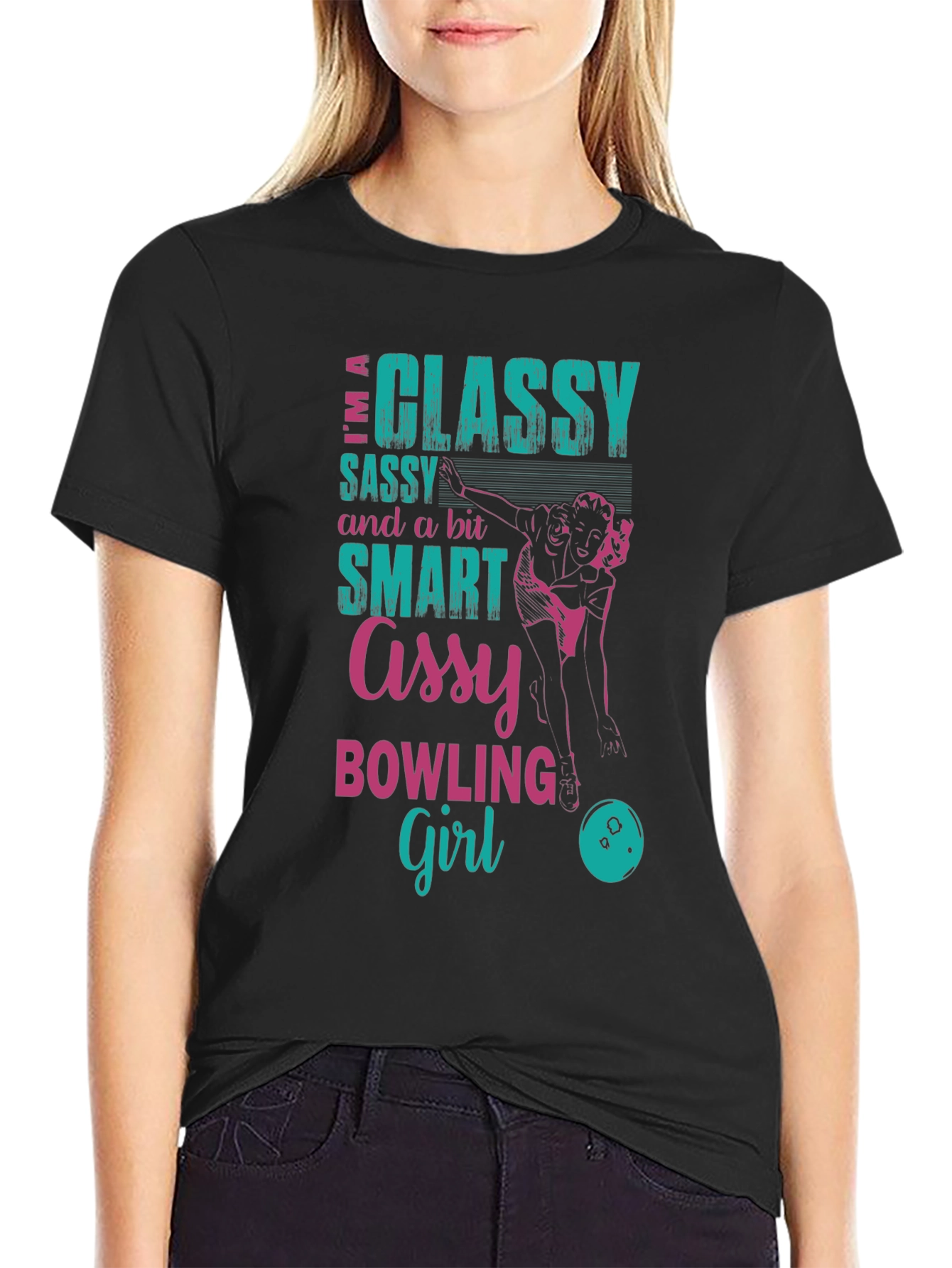 Classy Sassy Bowling Girl T-Shirt