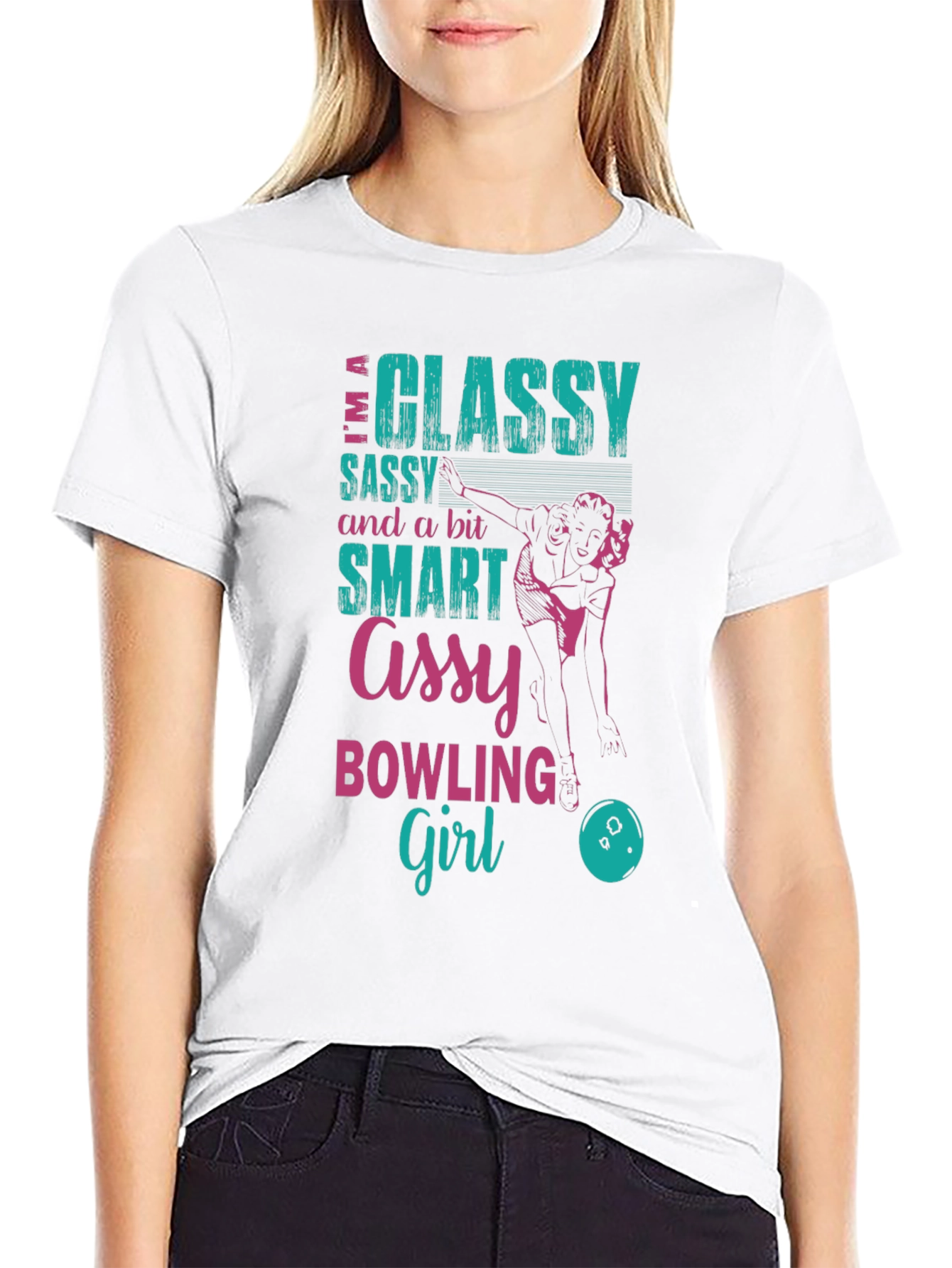 Classy Sassy Bowling Girl T-Shirt