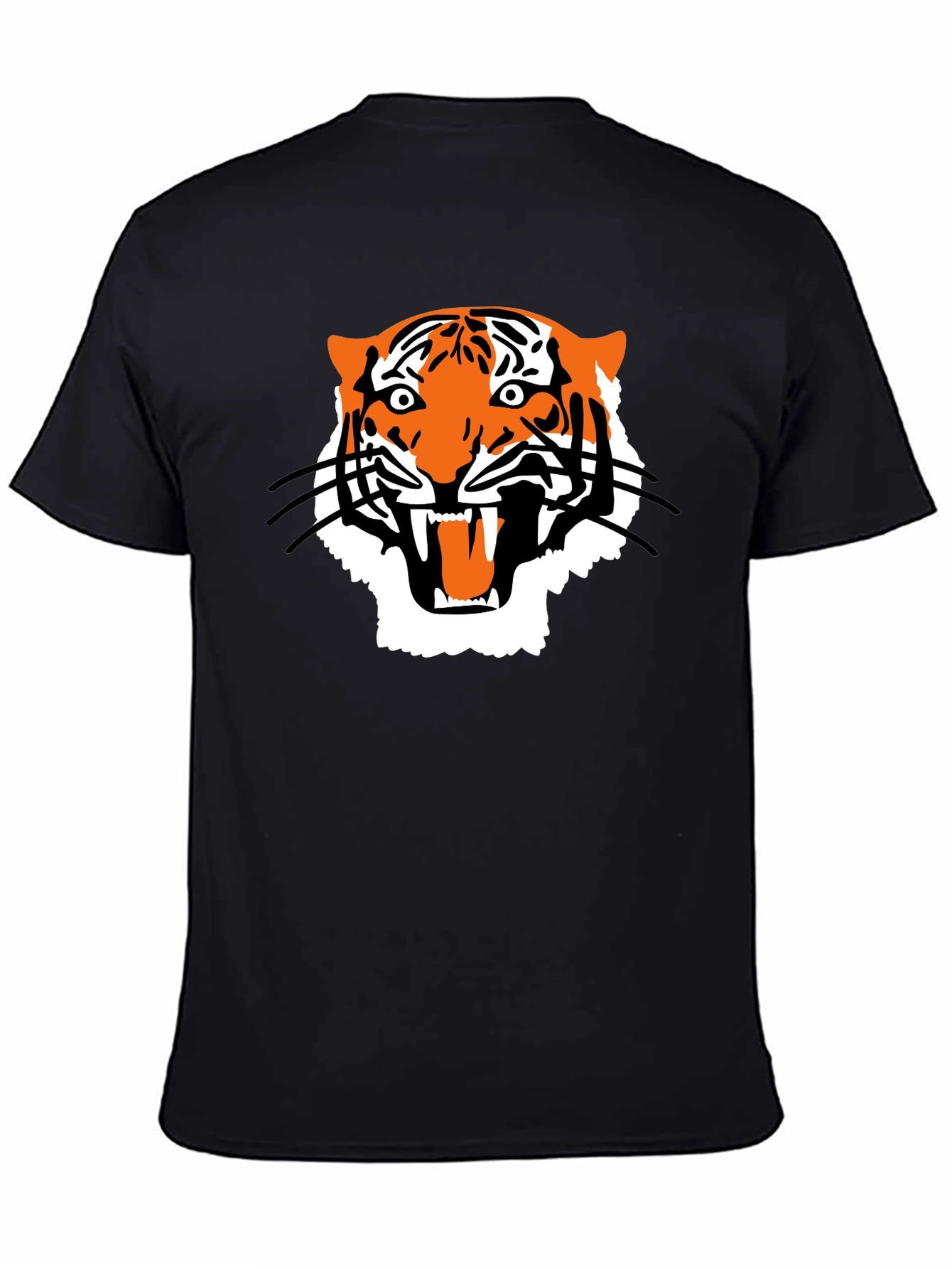 Bold Tiger Graphic Tee - Mens Black T-Shirt