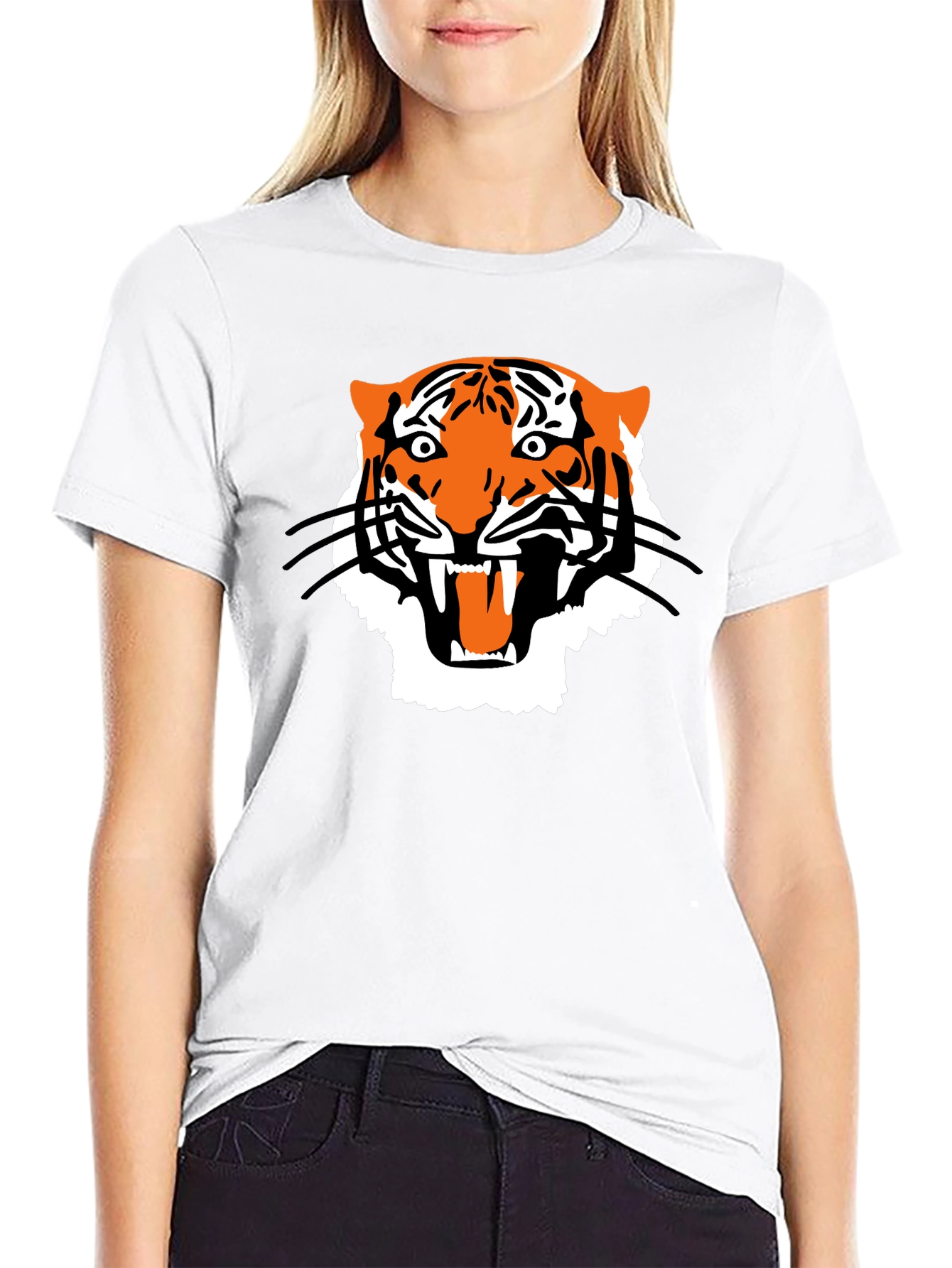 Bold Tiger Graphic Tee - Mens Black T-Shirt