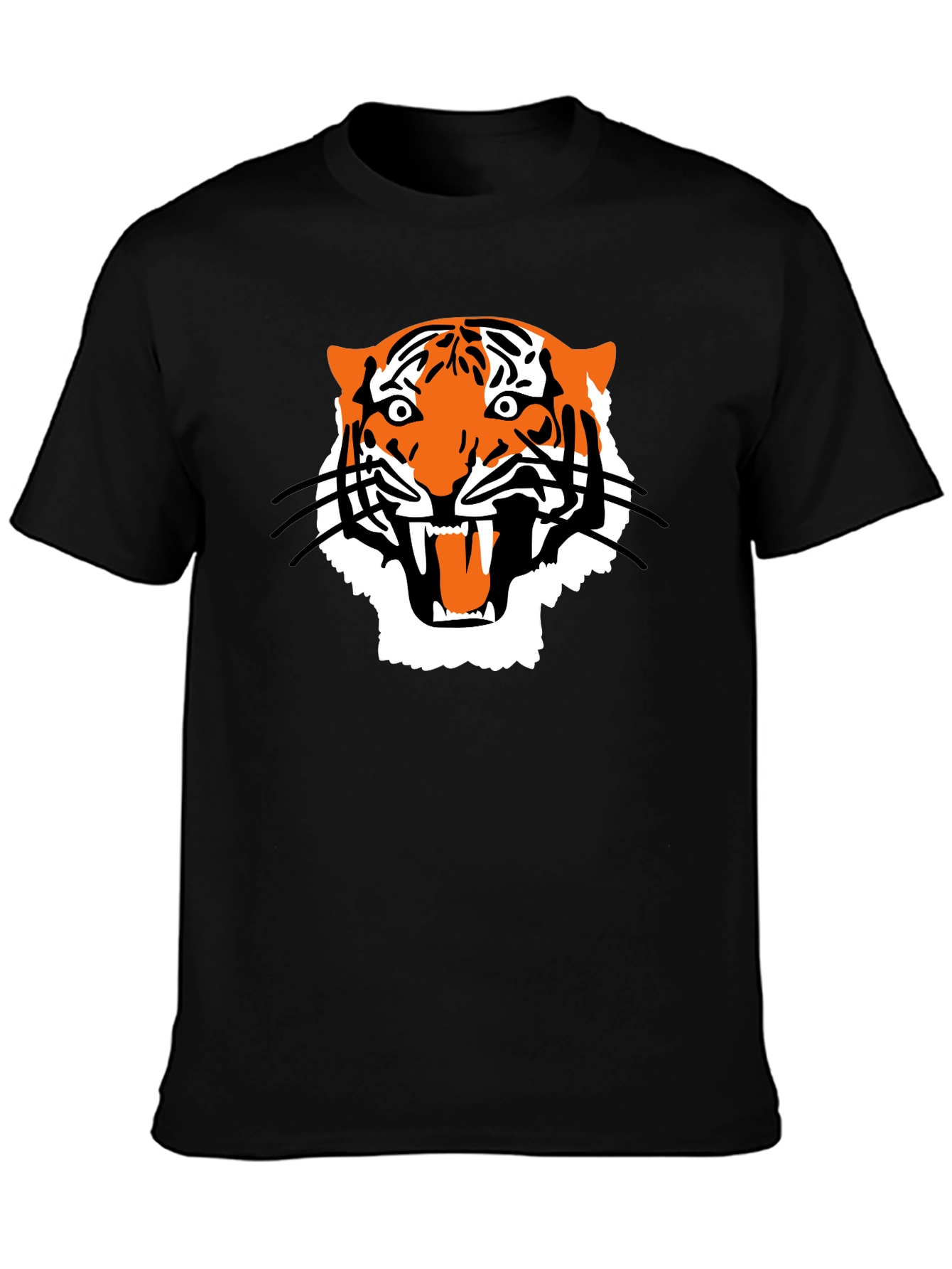 Bold Tiger Graphic Tee - Mens Black T-Shirt