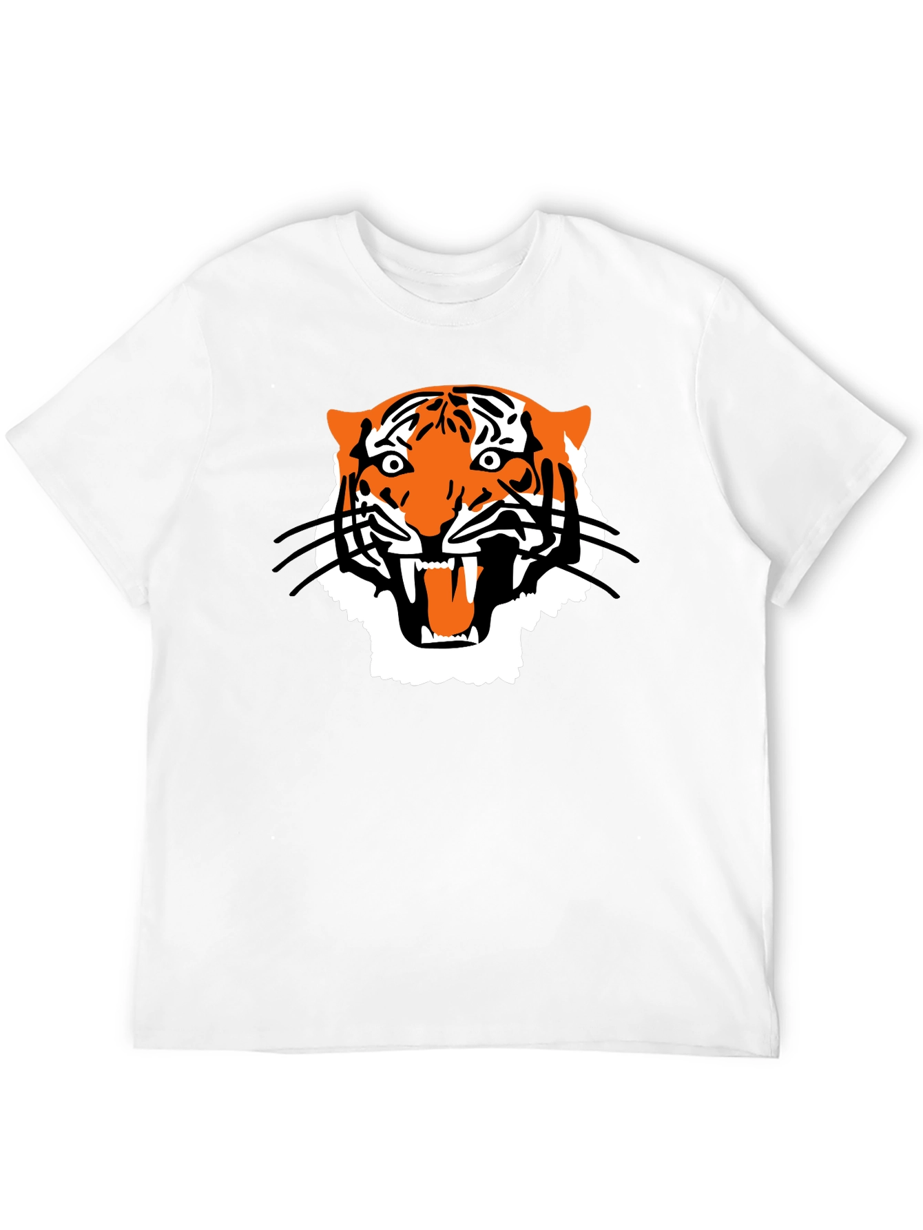 Bold Tiger Graphic Tee - Mens Black T-Shirt