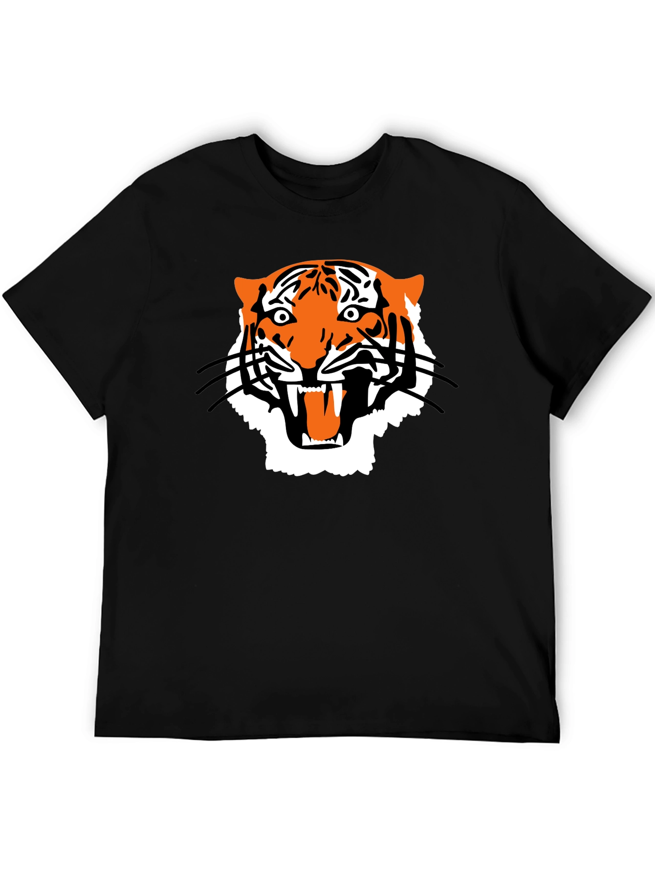Bold Tiger Graphic Tee - Mens Black T-Shirt