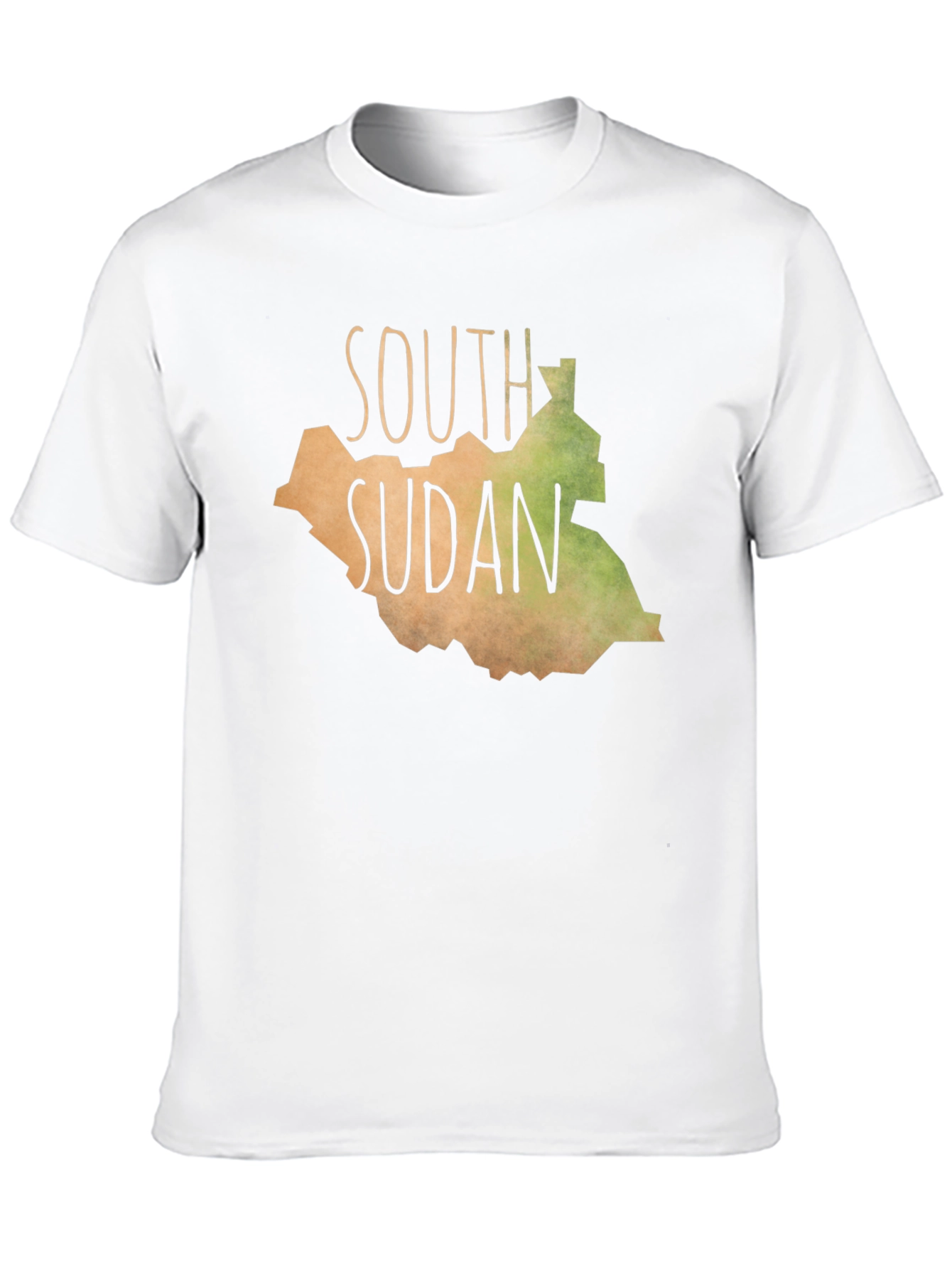 South Sudan Map Graphic Tee - Black