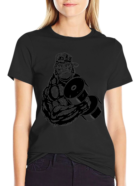 Gorilla Gym T-Shirt - Black Graphic Tee