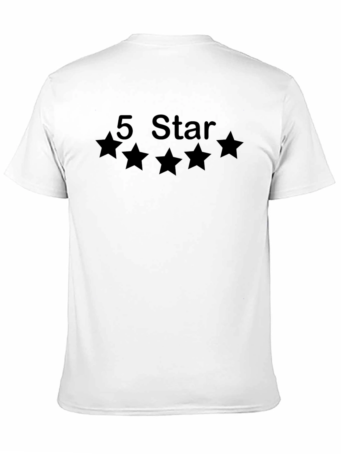 5 Star Graphic T-Shirt - Black Cotton Blend