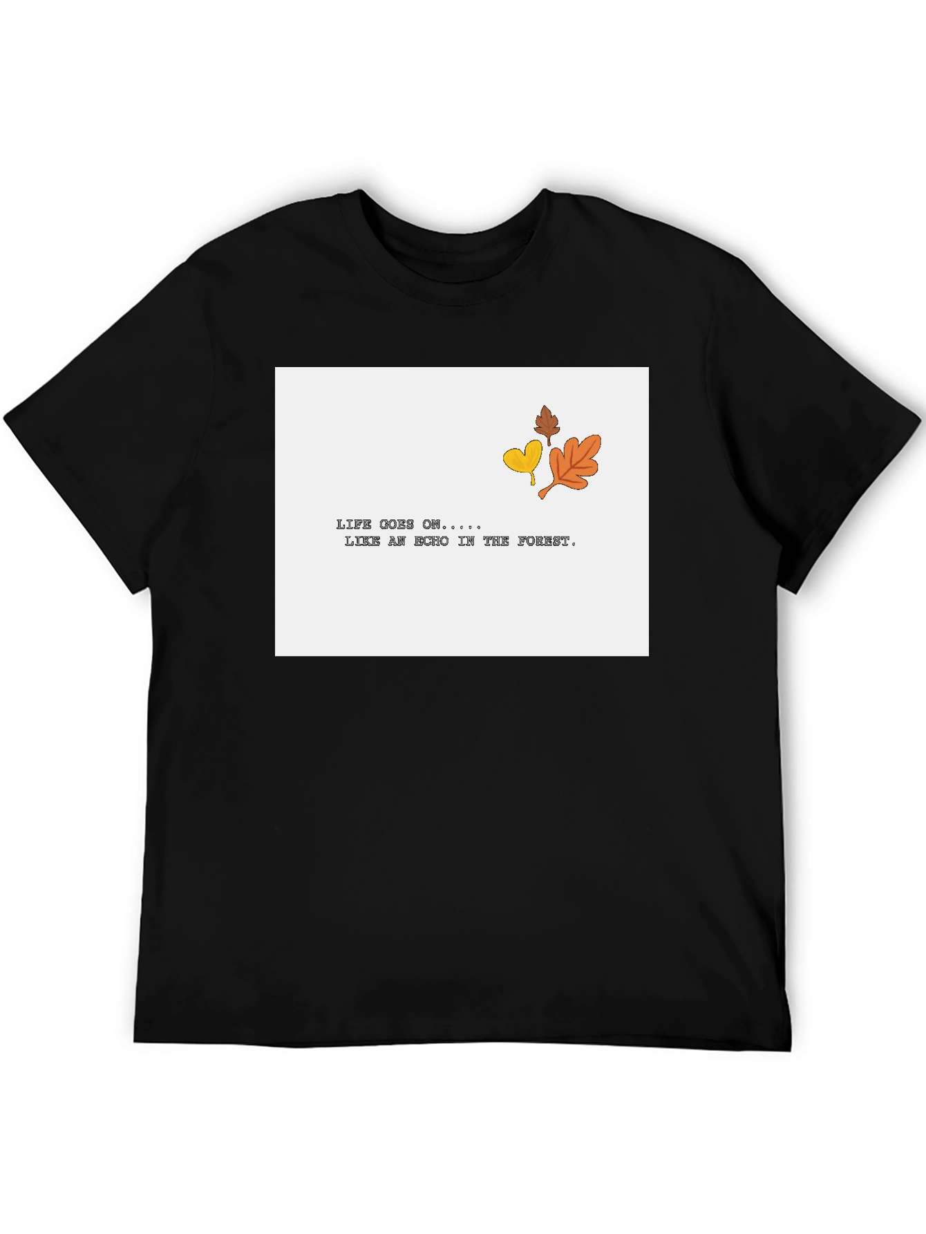 Life Goes On Graphic Tee - Black