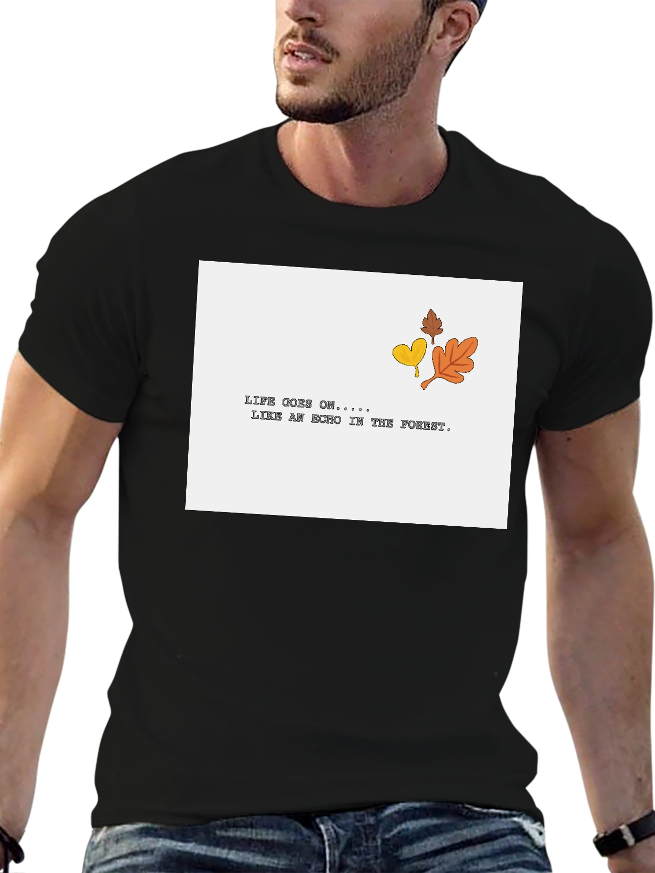 Life Goes On Graphic Tee - Black