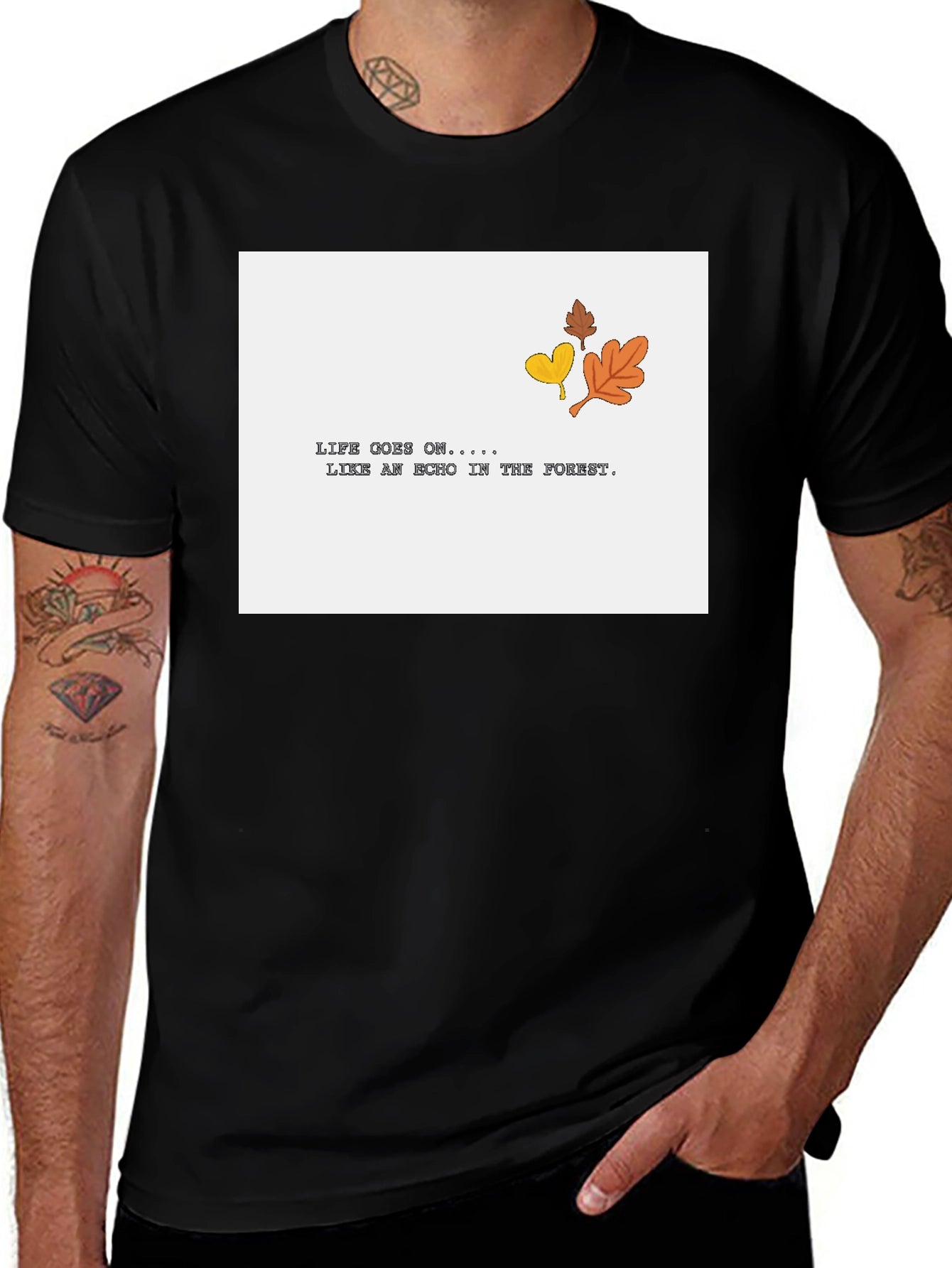 Life Goes On Graphic Tee - Black