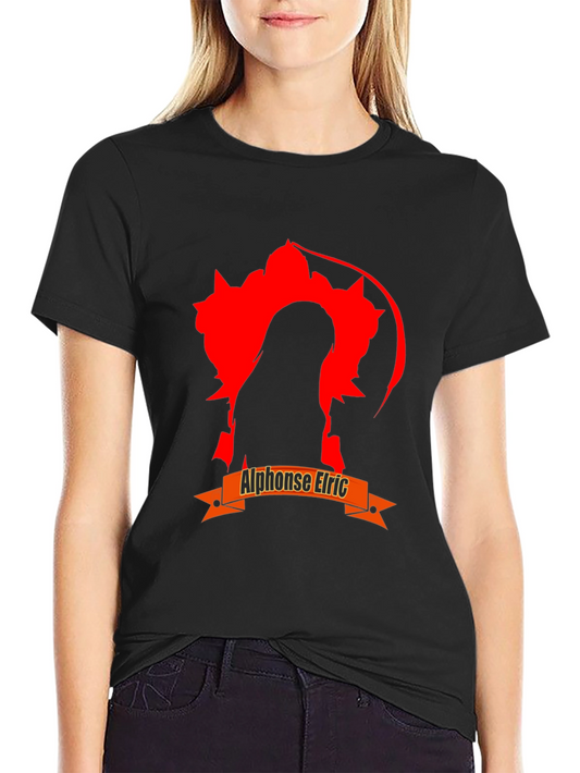 Alphonse Elric Anime Black T-Shirt