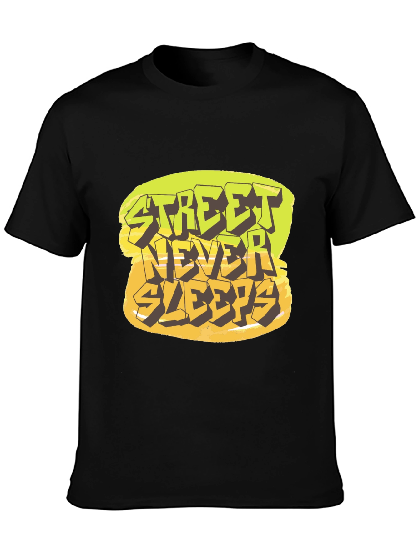 Street Never Sleeps Graphic Tee - Black