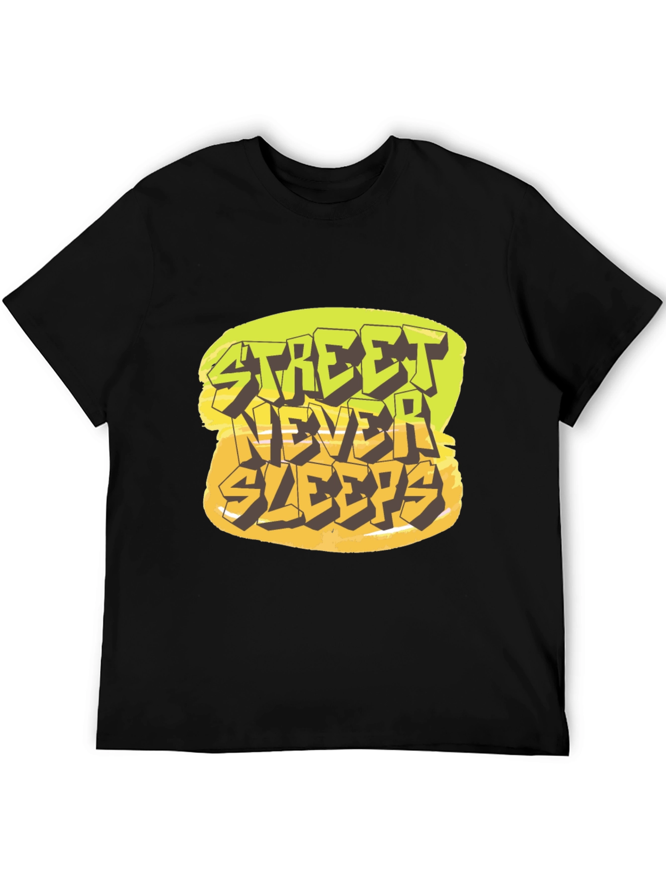 Street Never Sleeps Graphic Tee - Black