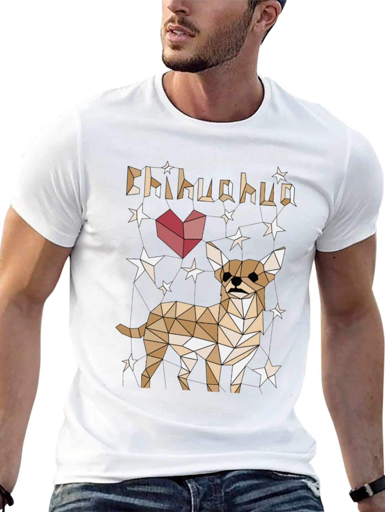 Geometric Chihuahua T-Shirt - Dog Lovers Tee