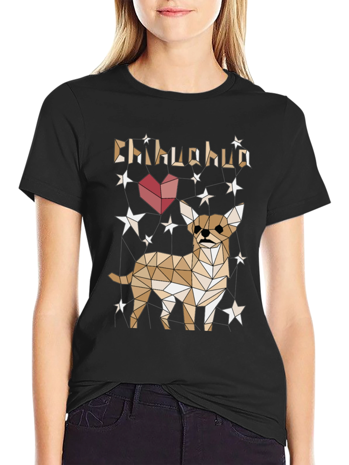 Geometric Chihuahua T-Shirt - Dog Lovers Tee