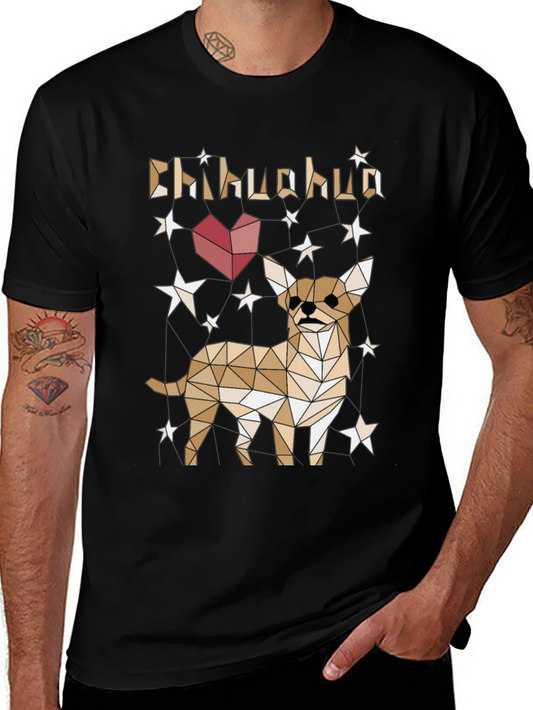 Geometric Chihuahua T-Shirt - Dog Lovers Tee
