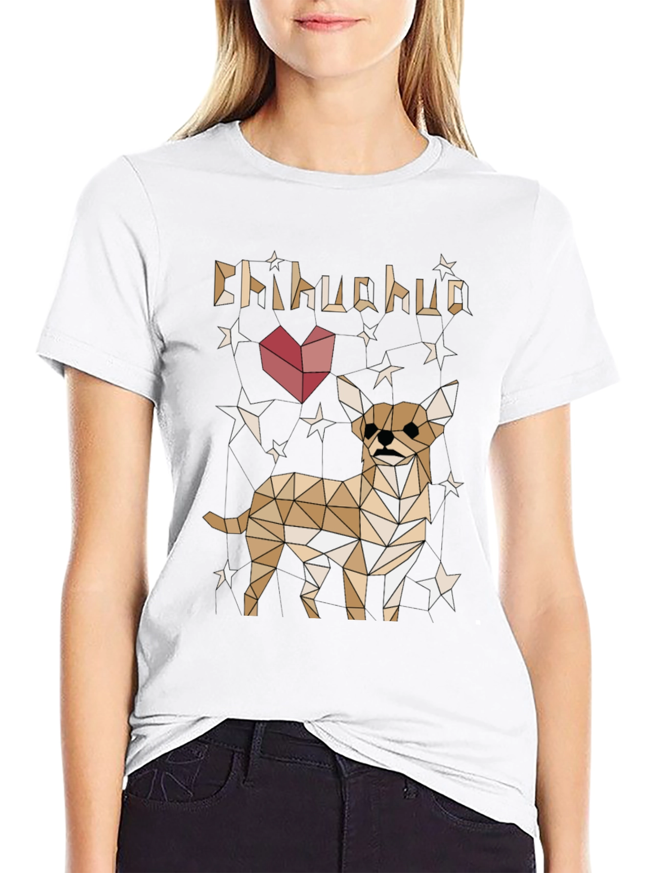 Geometric Chihuahua T-Shirt - Dog Lovers Tee