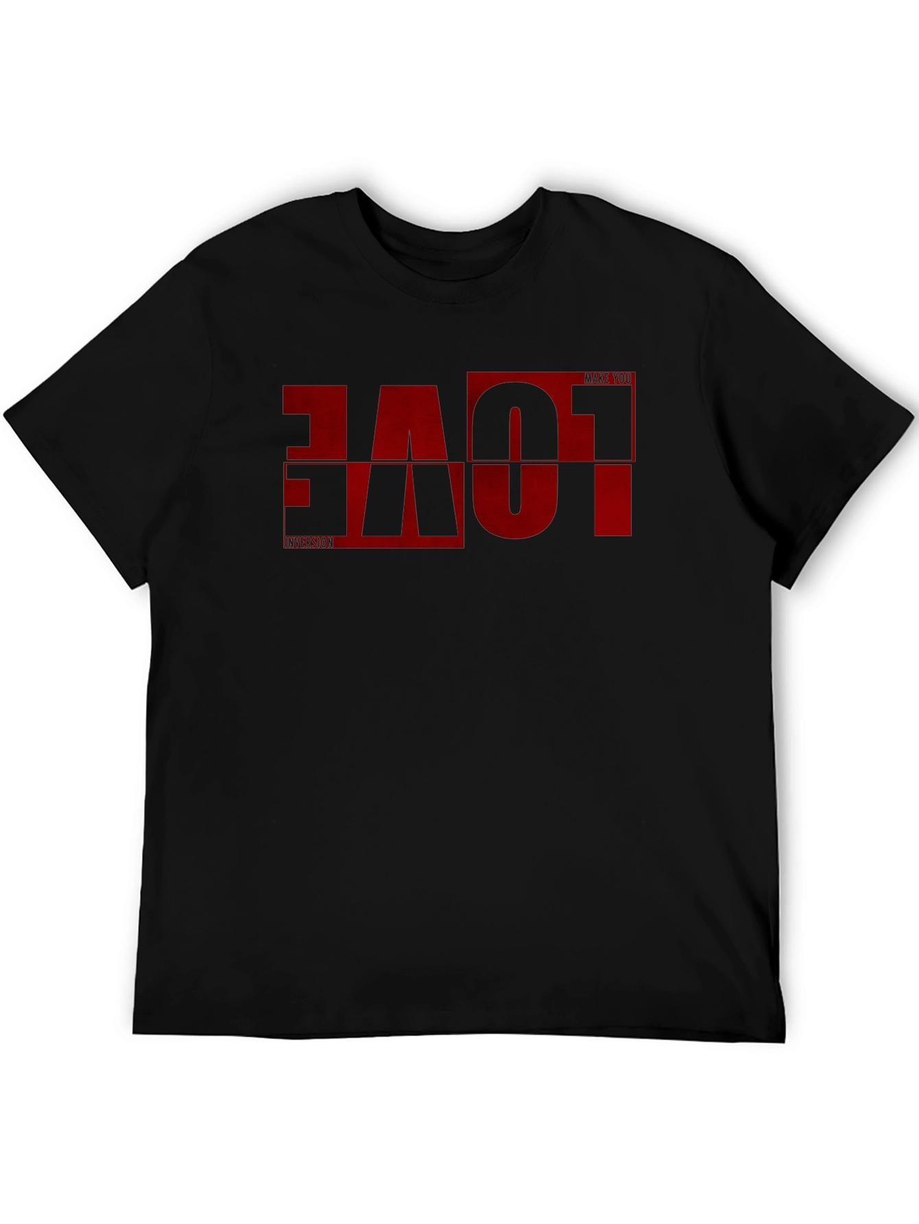 Love Graphic Print Black T-Shirt