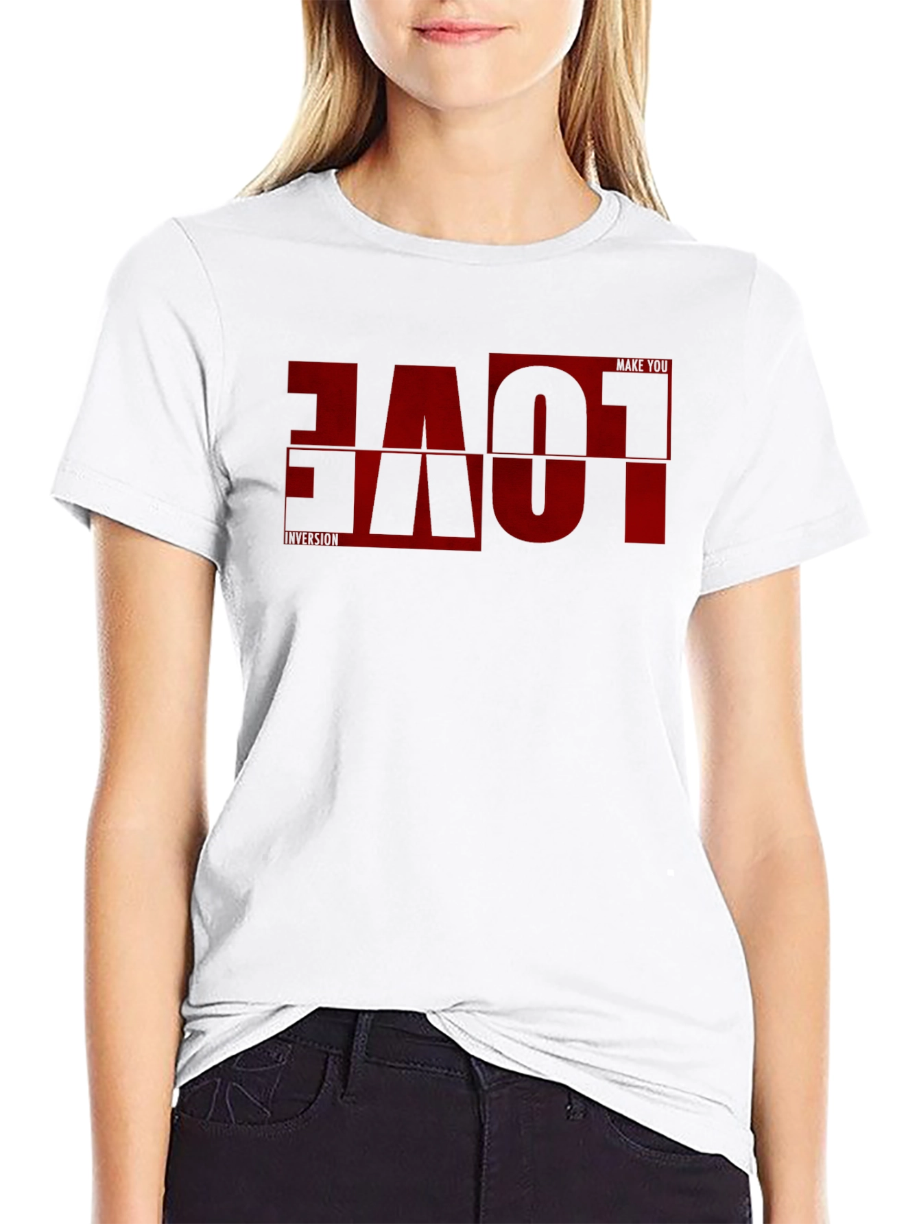 Love Graphic Print Black T-Shirt