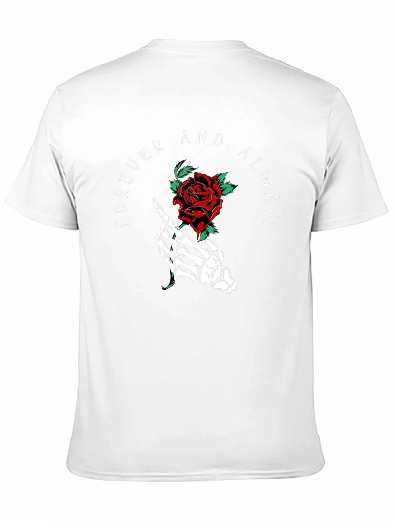 Forever Always Rose Skeleton Hand Graphic Tee