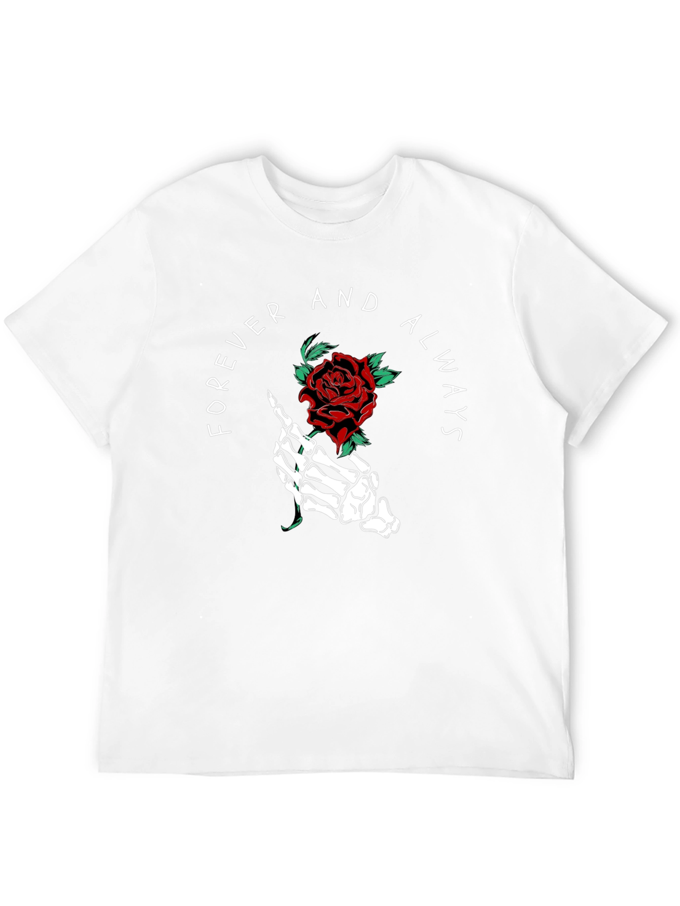 Forever Always Rose Skeleton Hand Graphic Tee